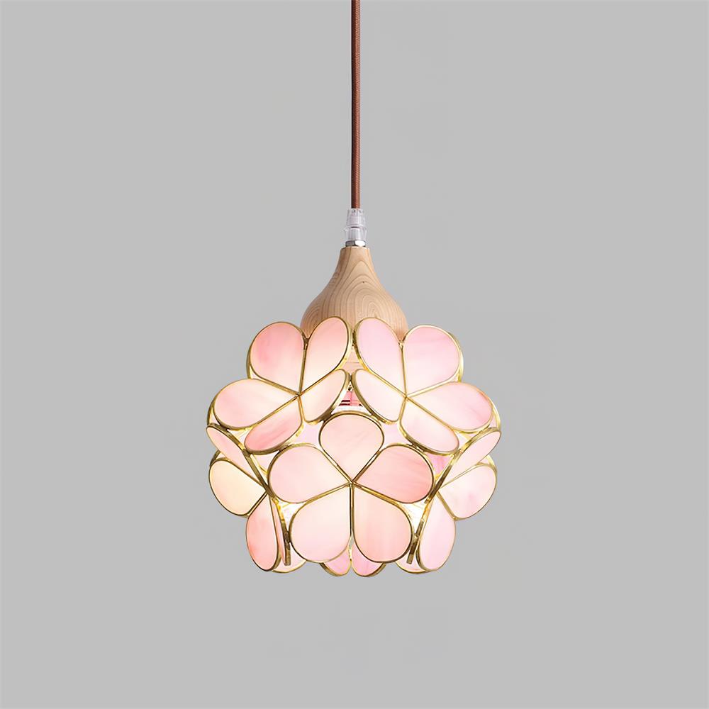 Veravo Flower Wood Design Pendant Light