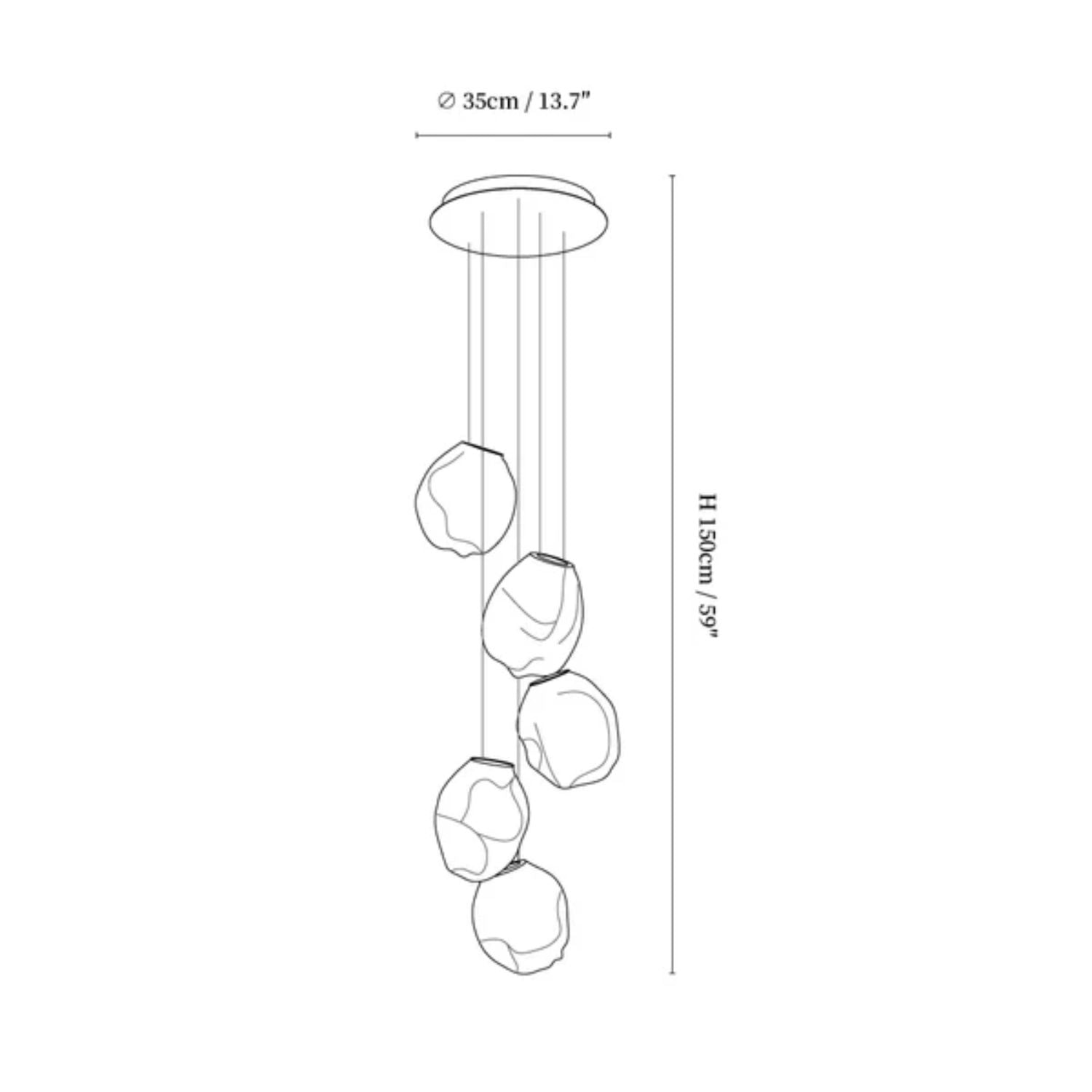 Stone Melt Pendant Light