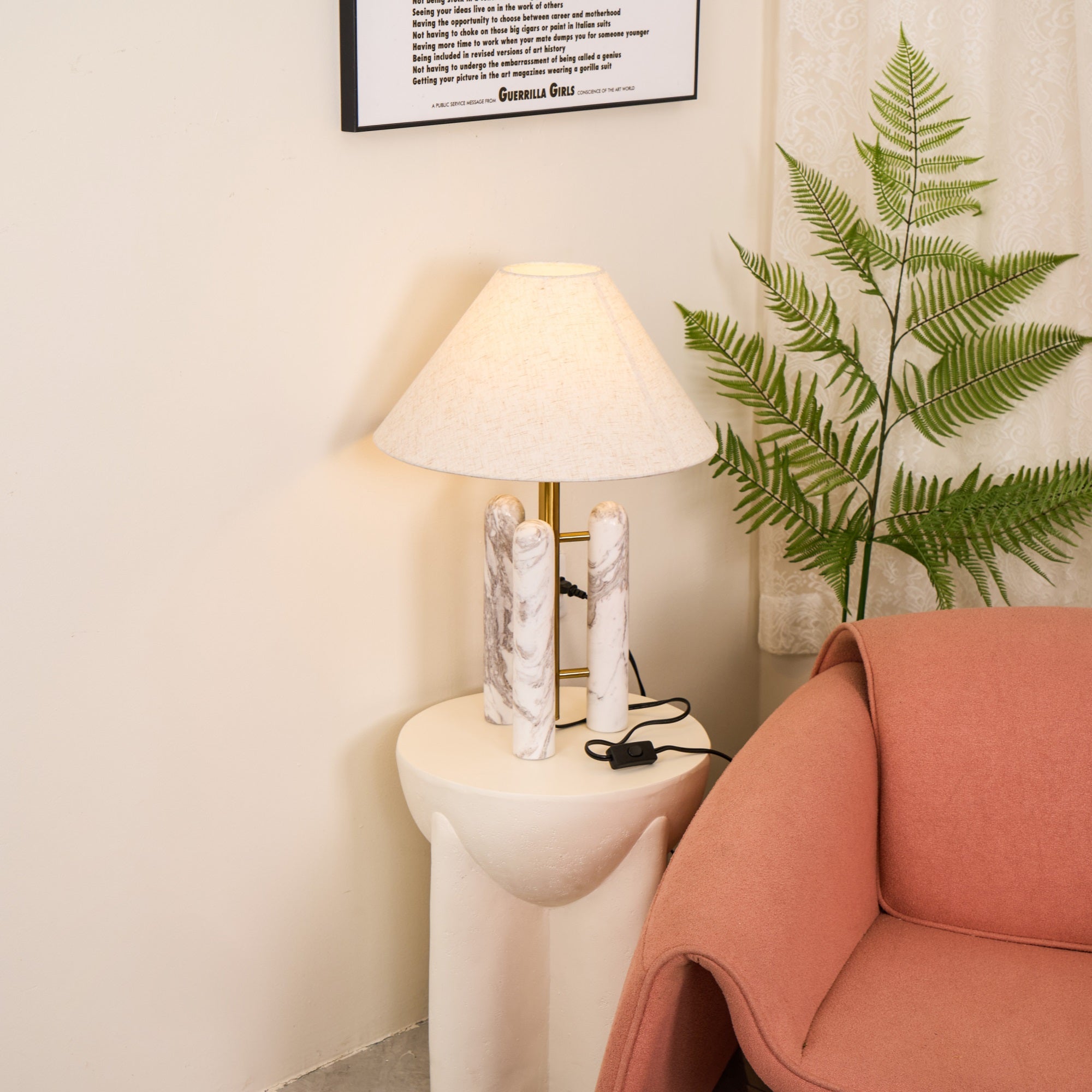 Tripod Marble Table Lamp