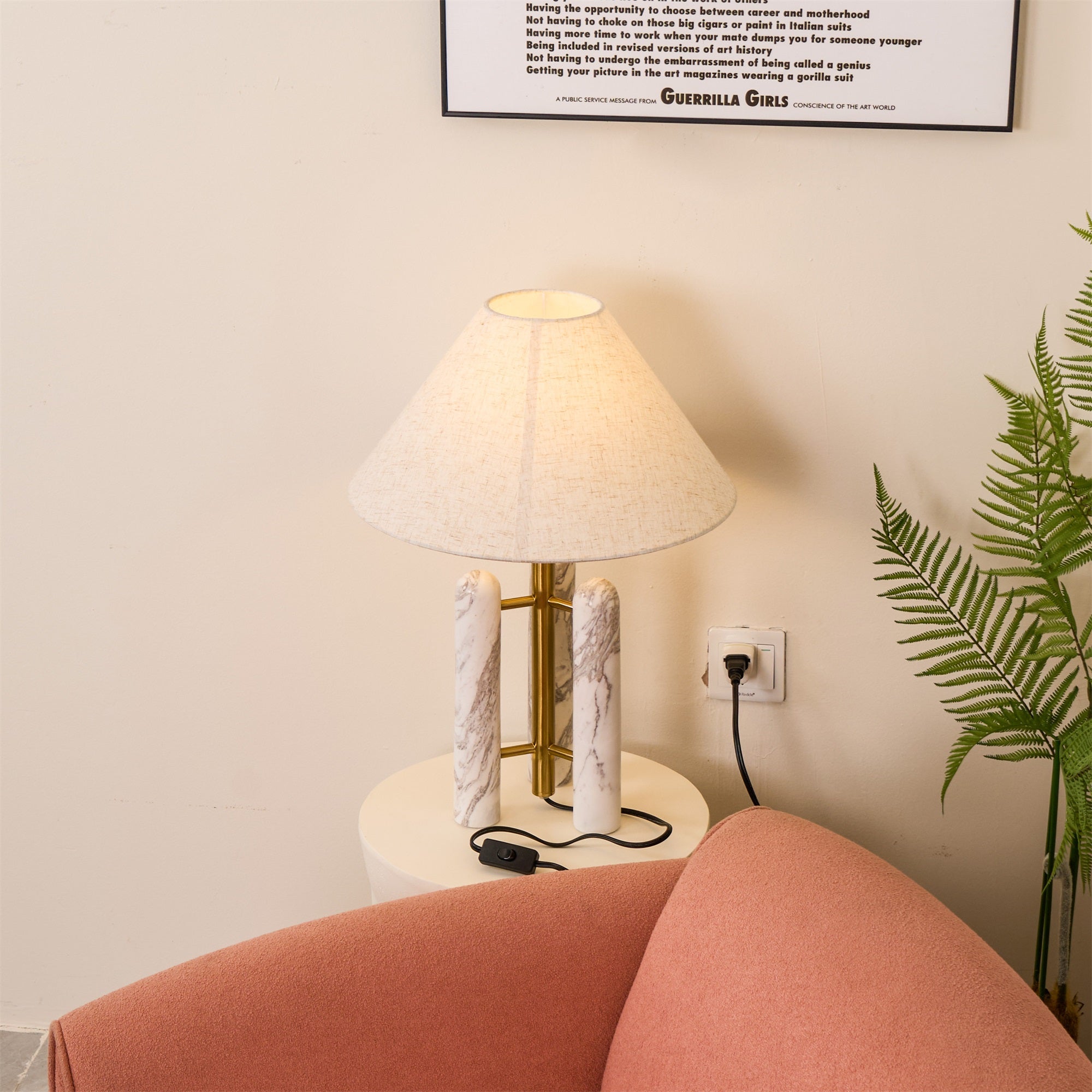 Tripod Marble Table Lamp