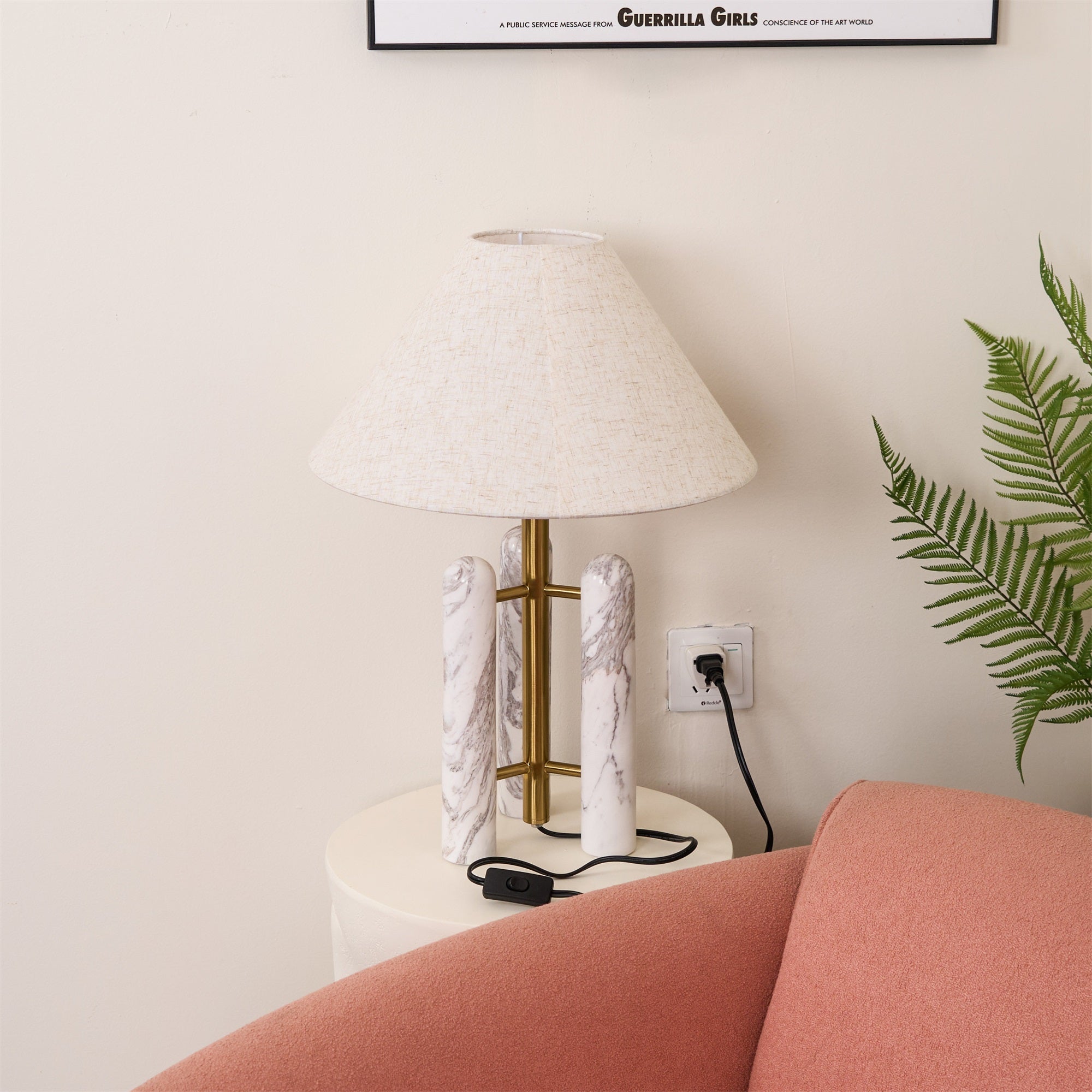 Tripod Marble Table Lamp