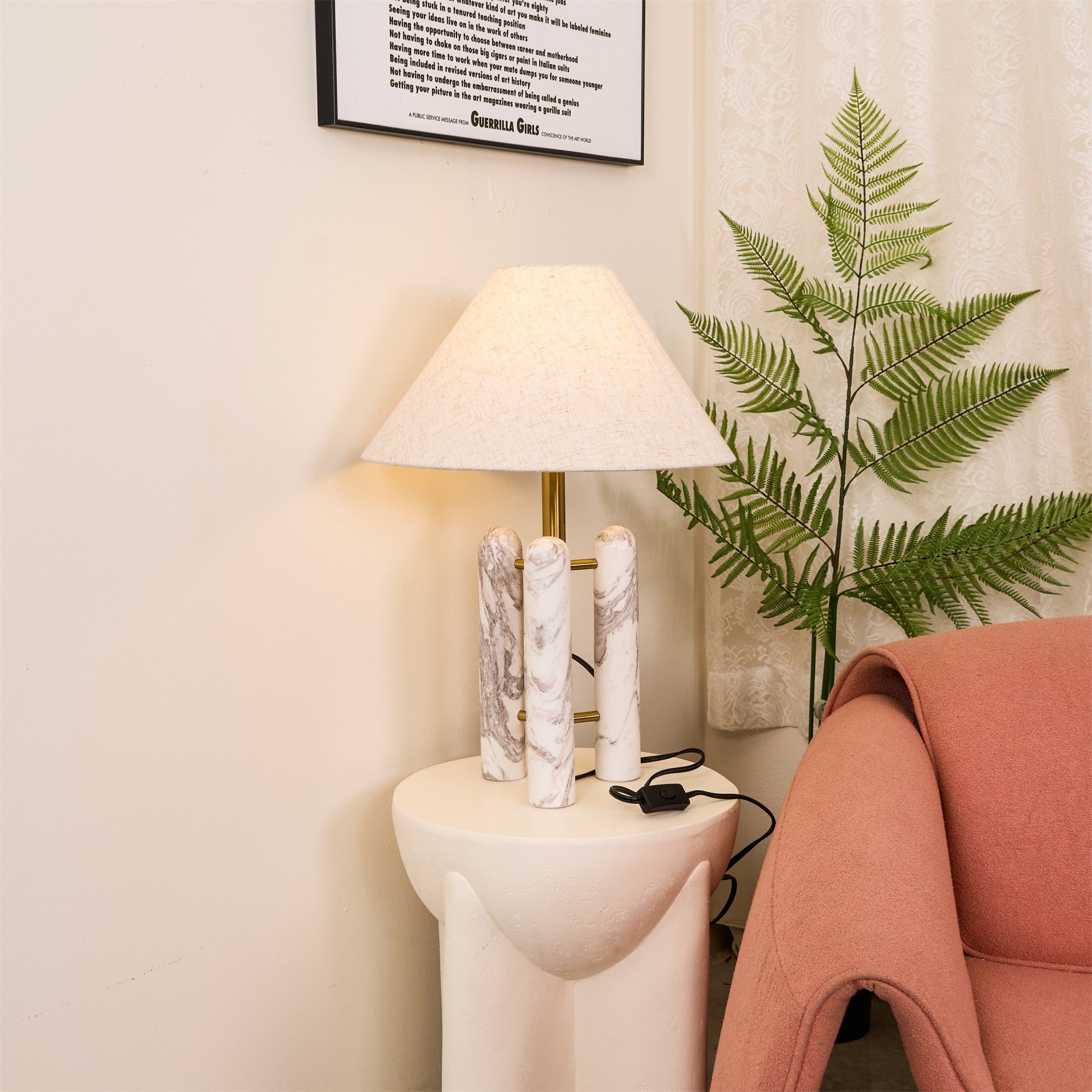 Tripod Marble Table Lamp