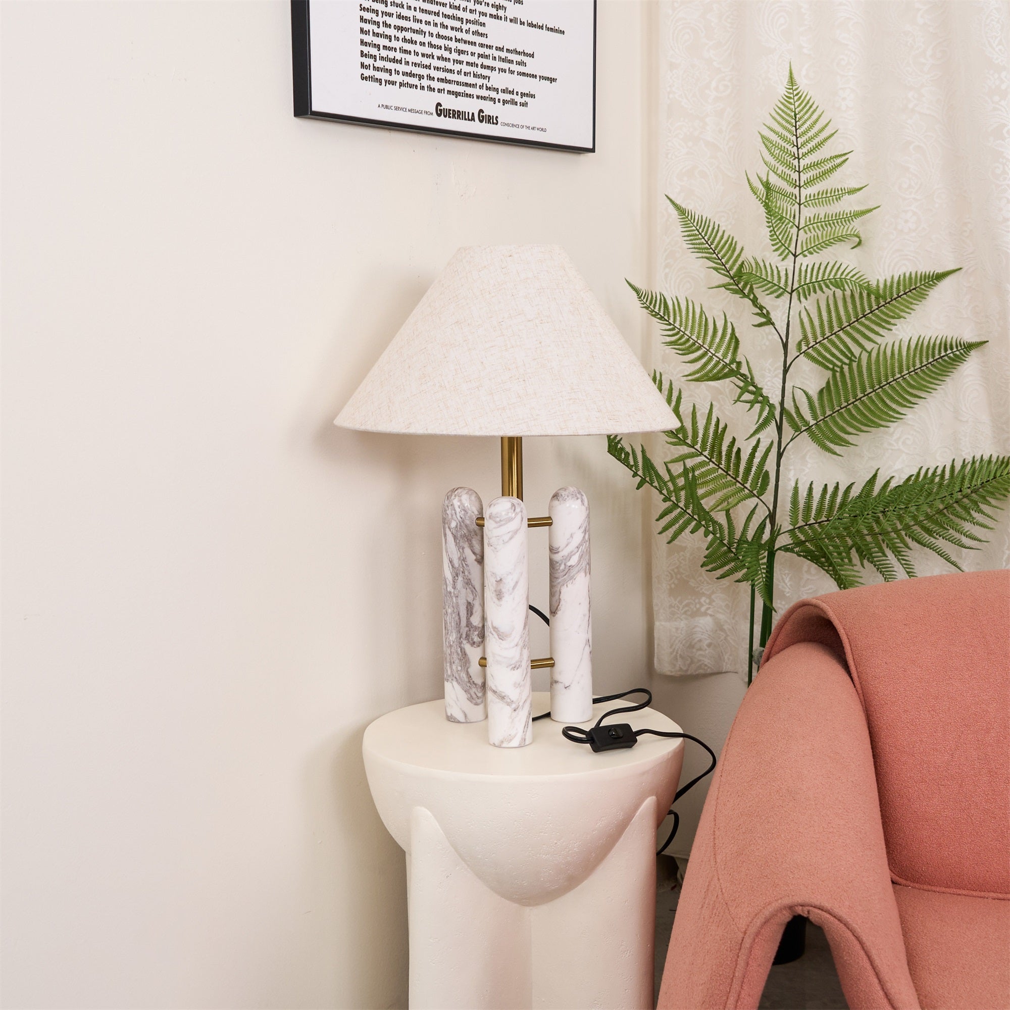 Tripod Marble Table Lamp