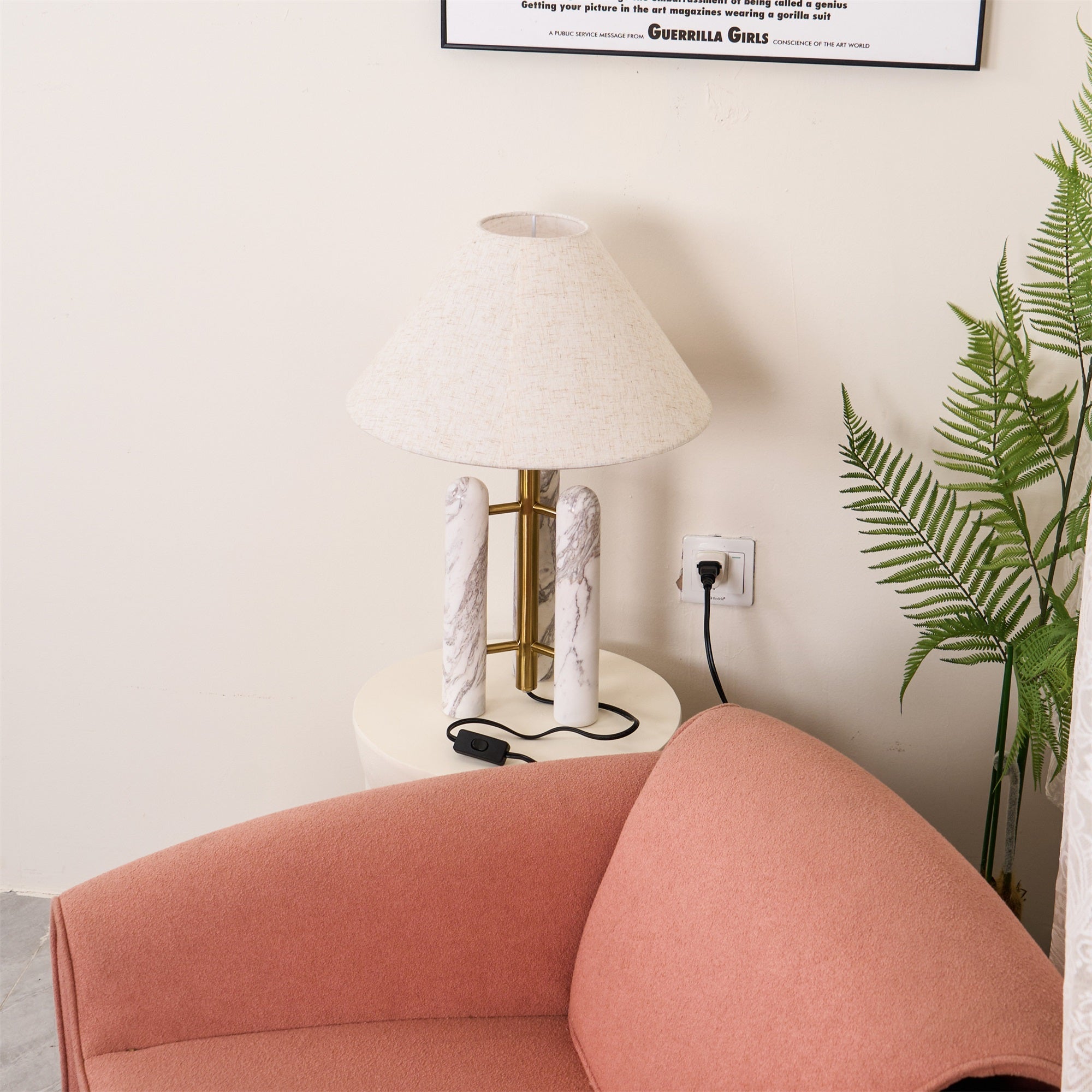 Tripod Marble Table Lamp
