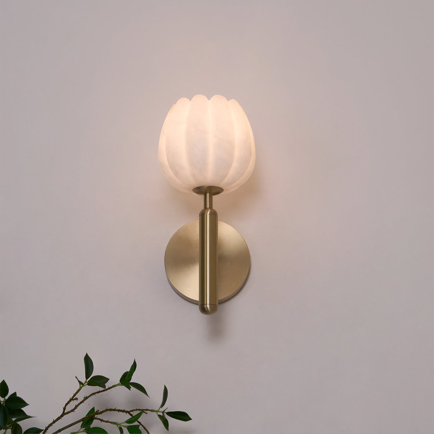 Loza Flower Albaster Wall Light