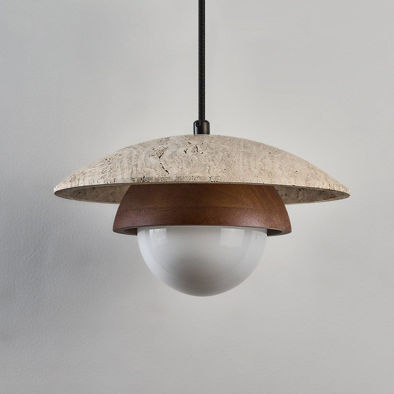 Myzo Layered Travertine Pendant Light