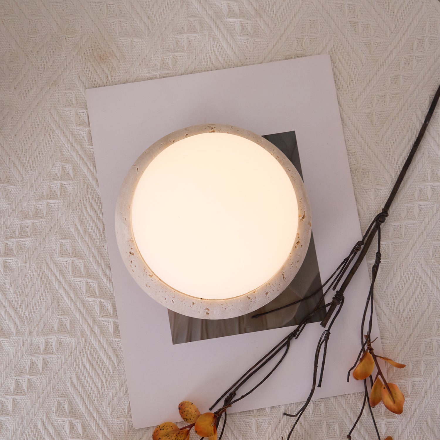 Yureza Travertine Table Lamp