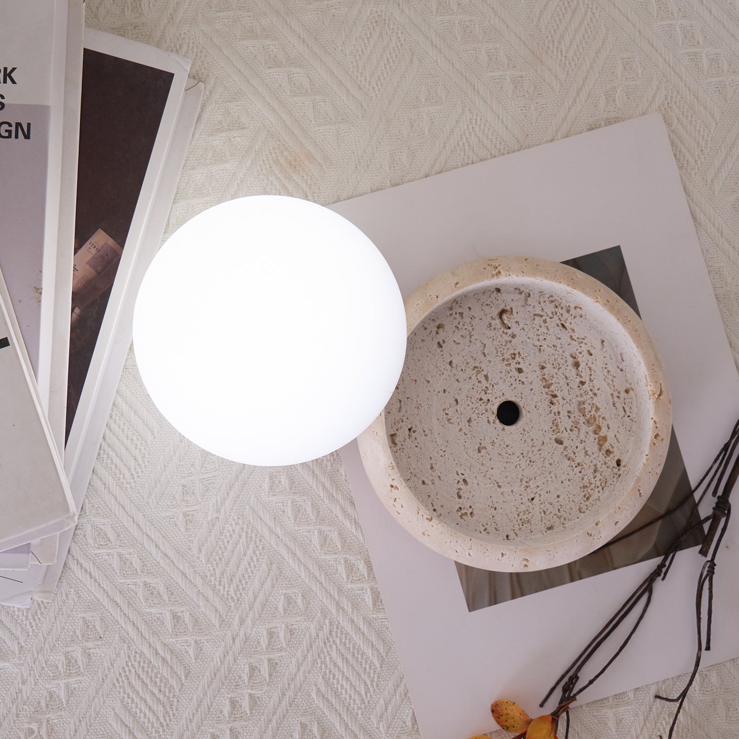 Yureza Travertine Table Lamp