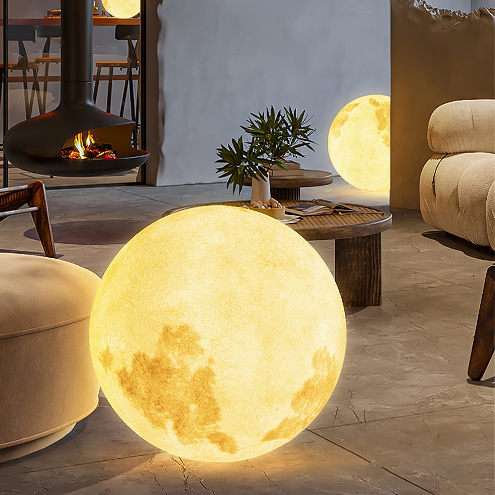 Lumza Moon-Shaped Floor Lamp