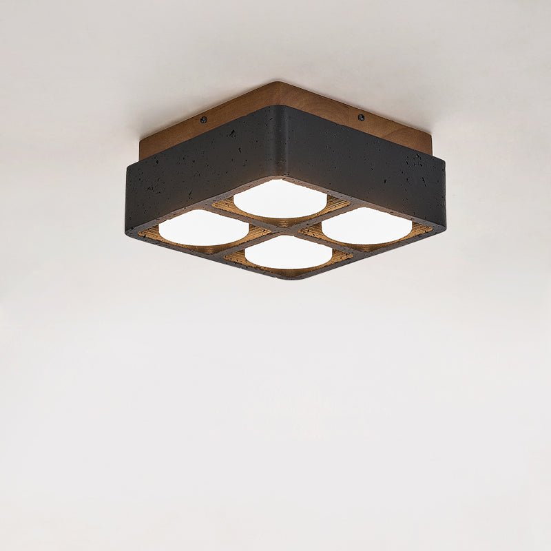 Kole Square Travertine Ceiling Light
