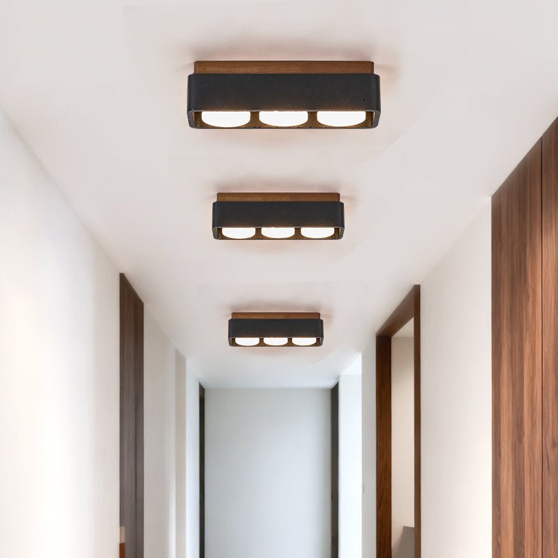 Kole Square Travertine Ceiling Light