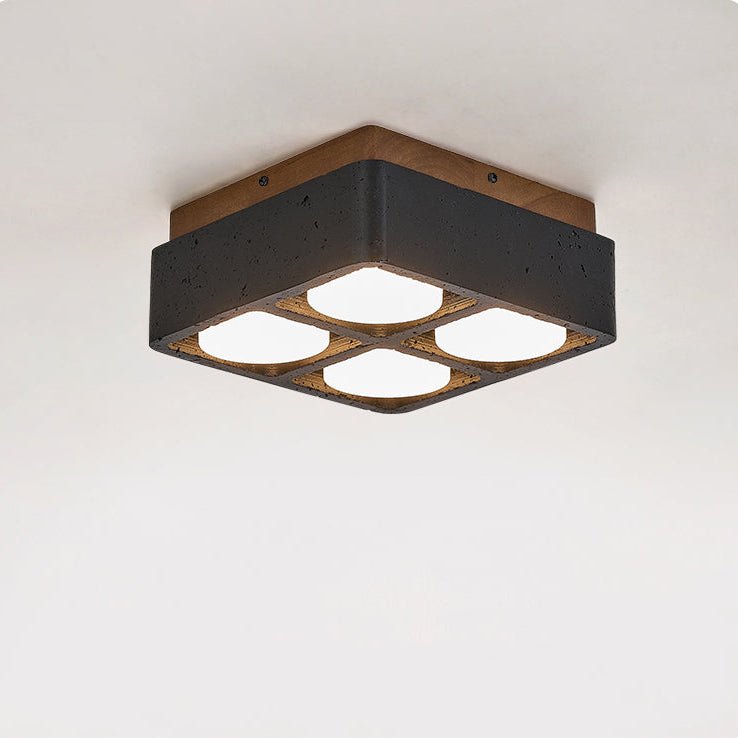 Kole Square Travertine Ceiling Light