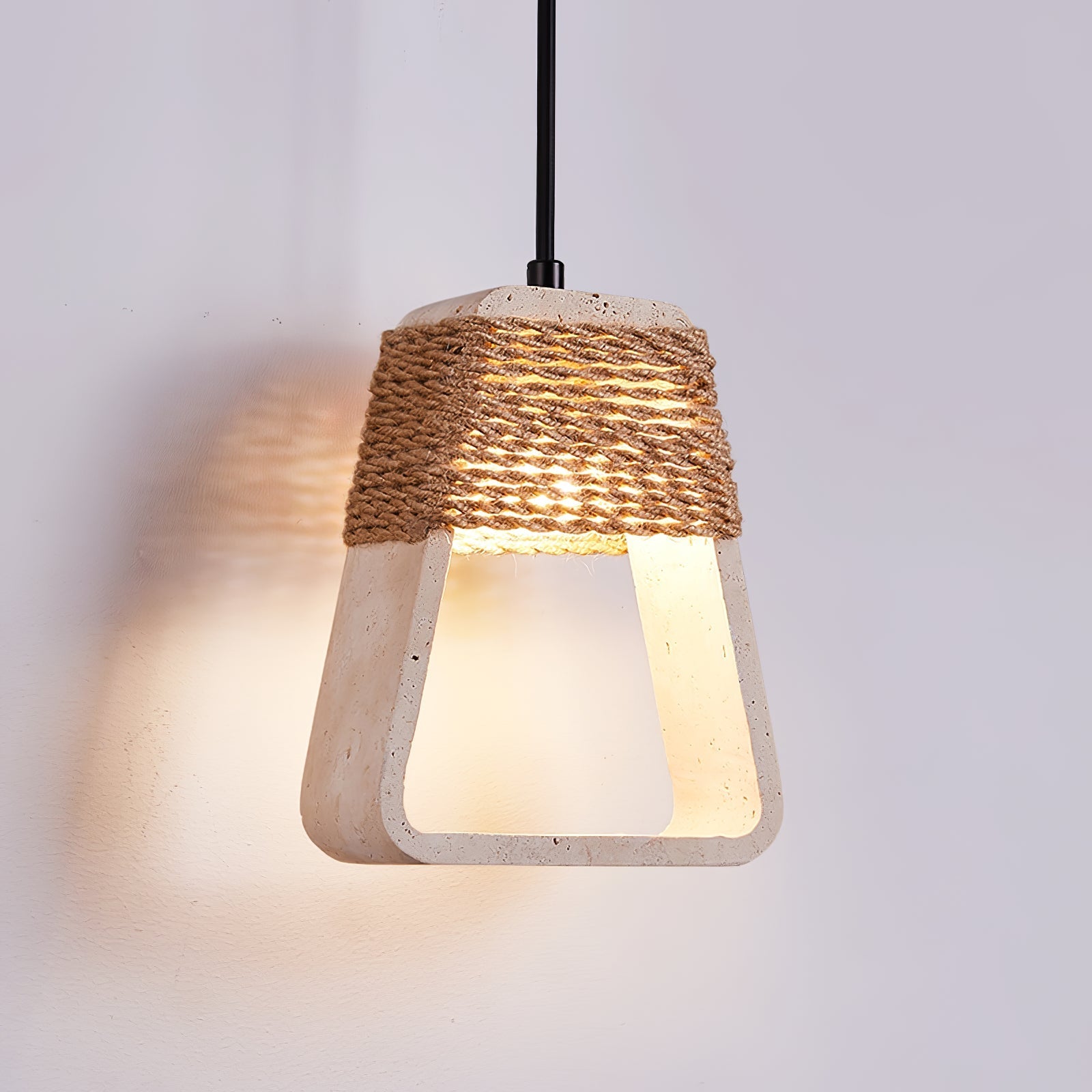 Monas Natural Stone Pendant Light
