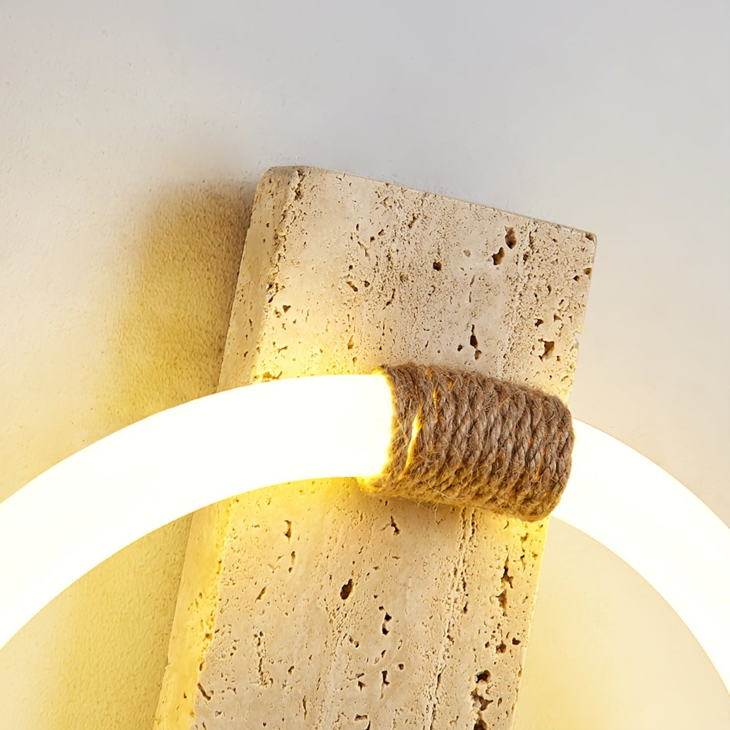 Nys Ring Design Natural Stone Wall Light