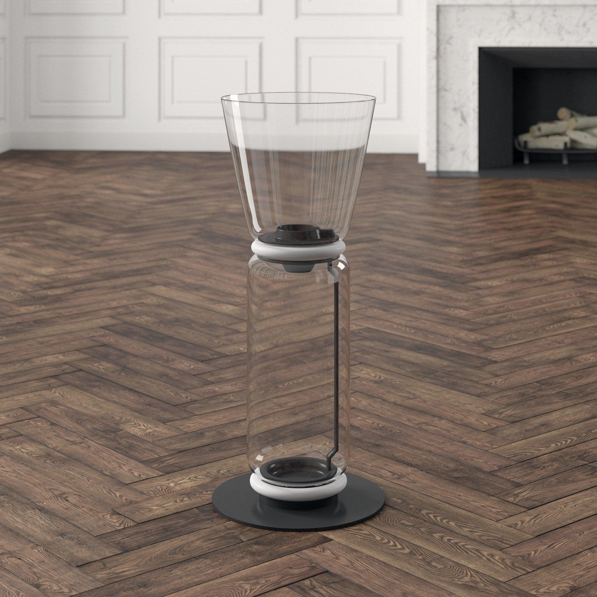 Teyylino Cylindrical Glass Floor Lamp