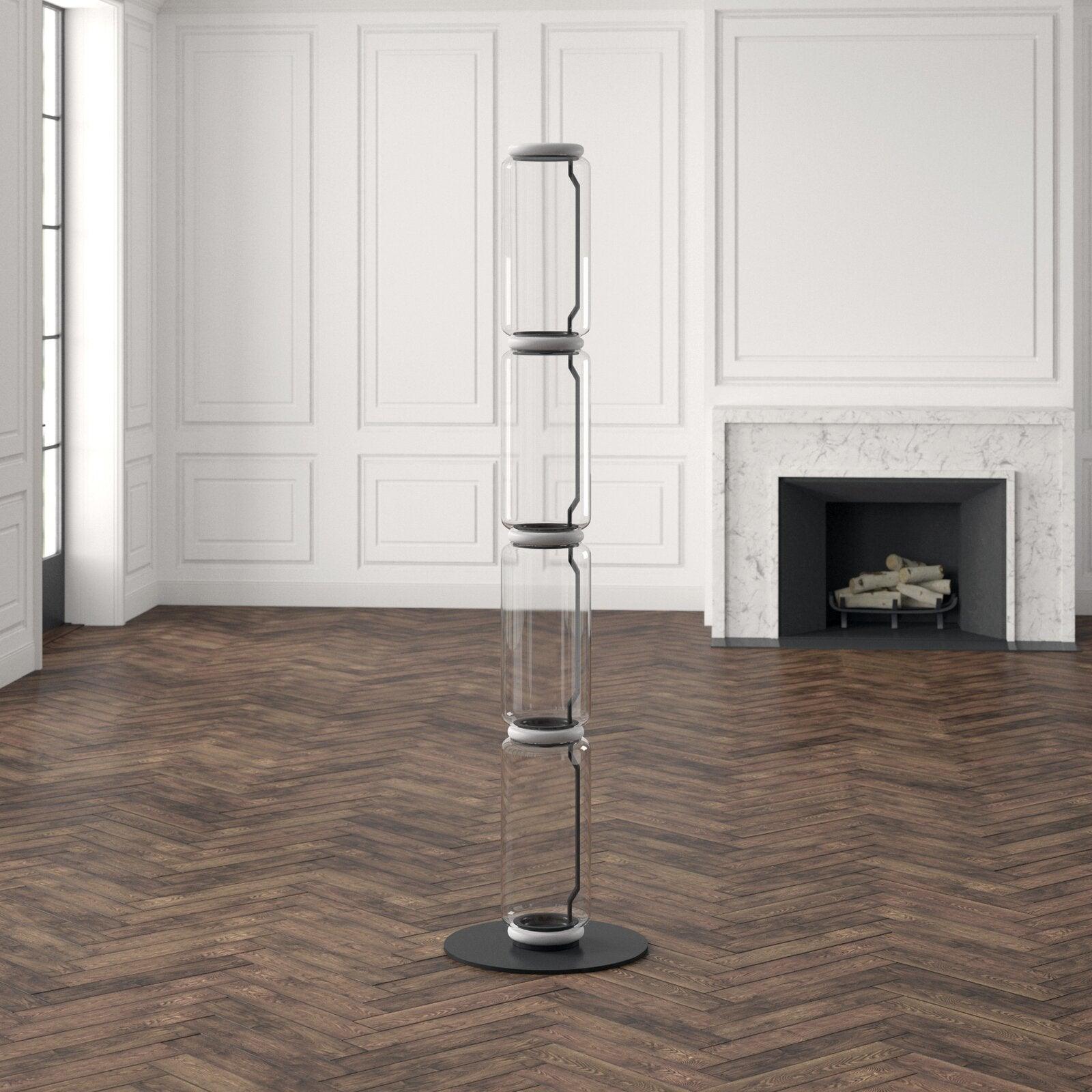 Teyylino Cylindrical Glass Floor Lamp