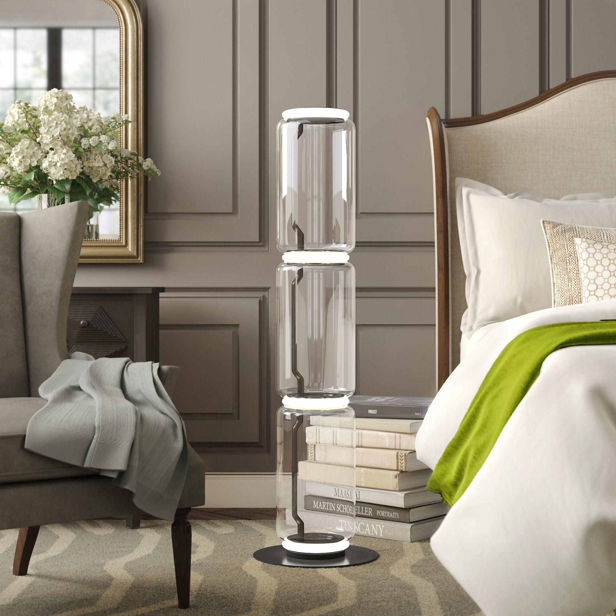 Teyylino Cylindrical Glass Floor Lamp