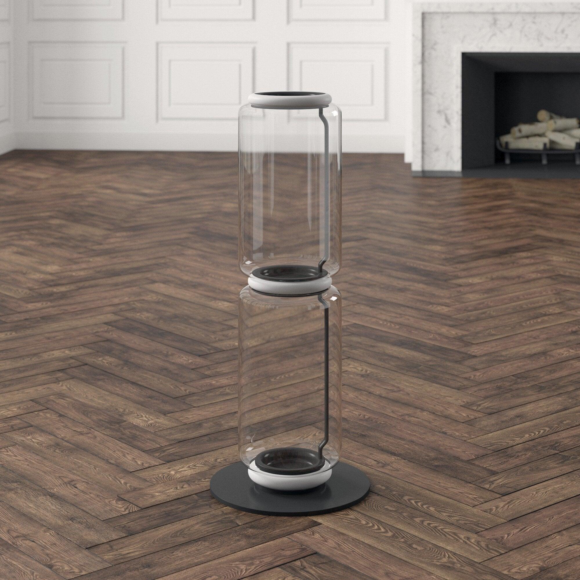 Teyylino Cylindrical Glass Floor Lamp