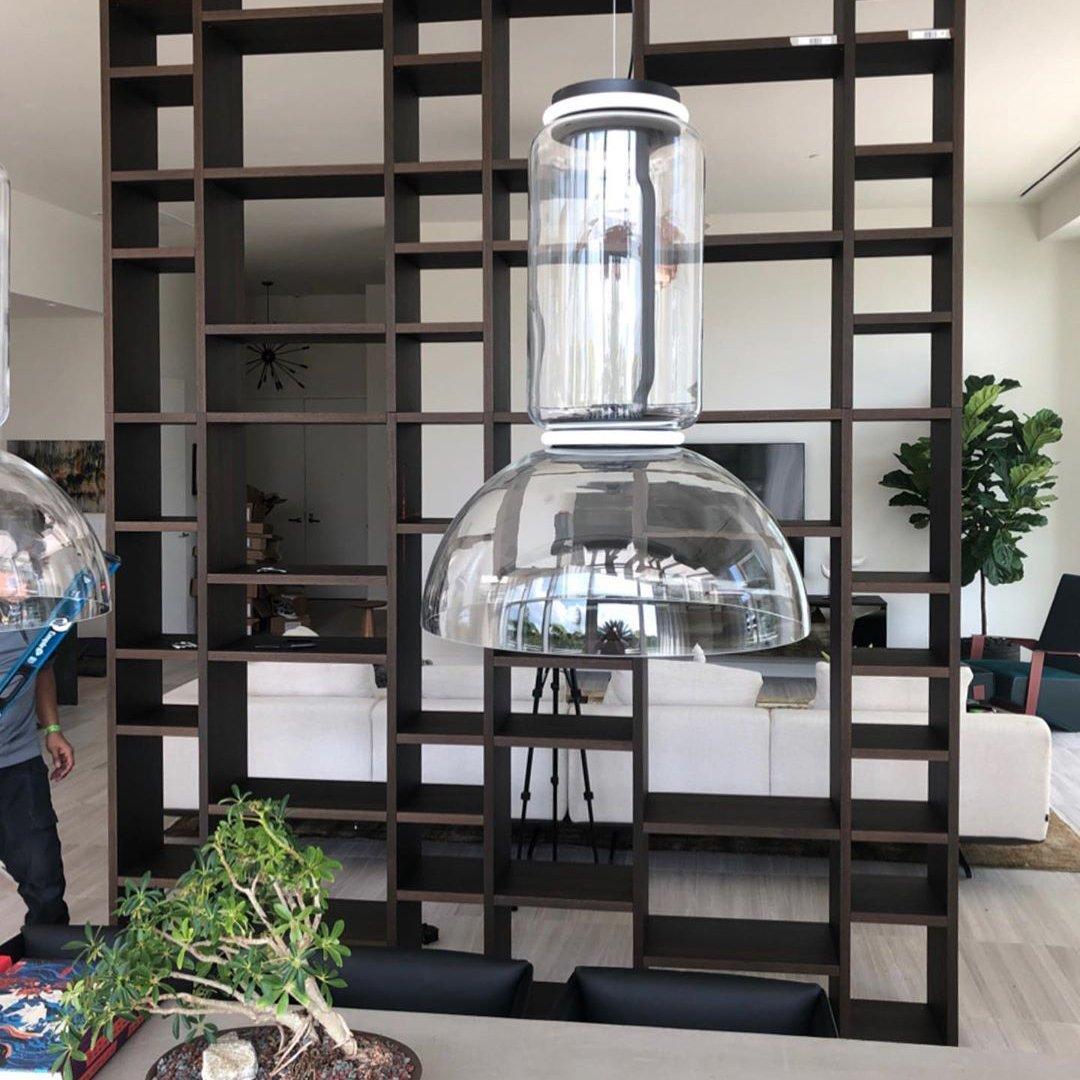 Teyylino Cylindrical Glass Pendant Light