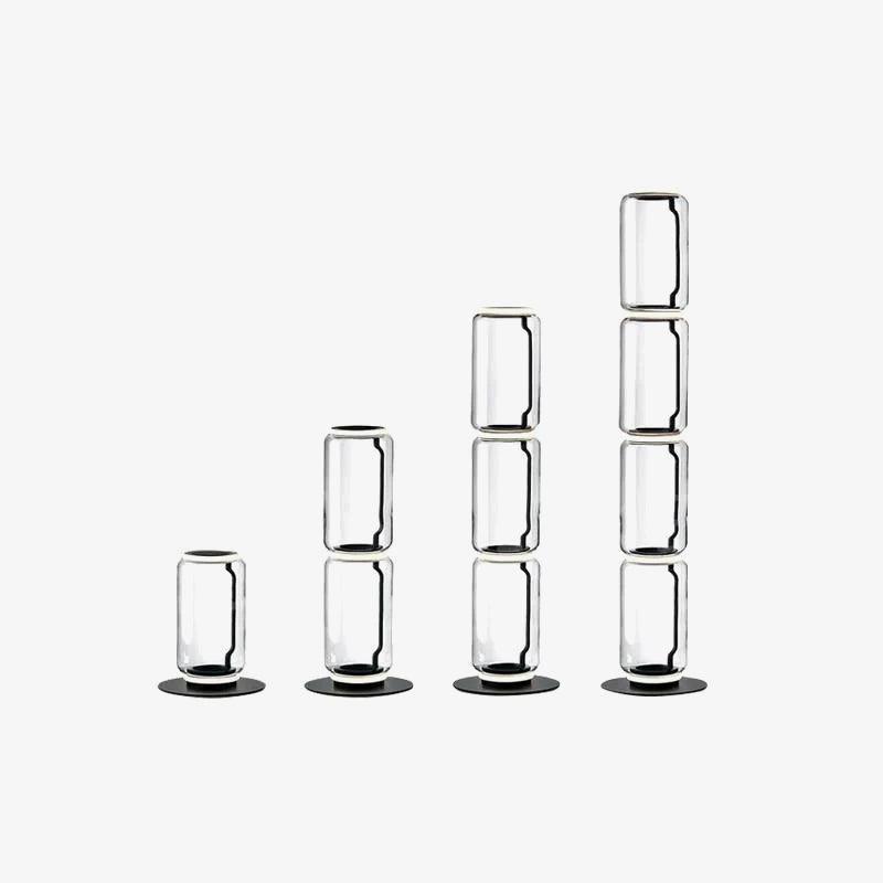 Teyylino Cylindrical Glass Floor Lamp