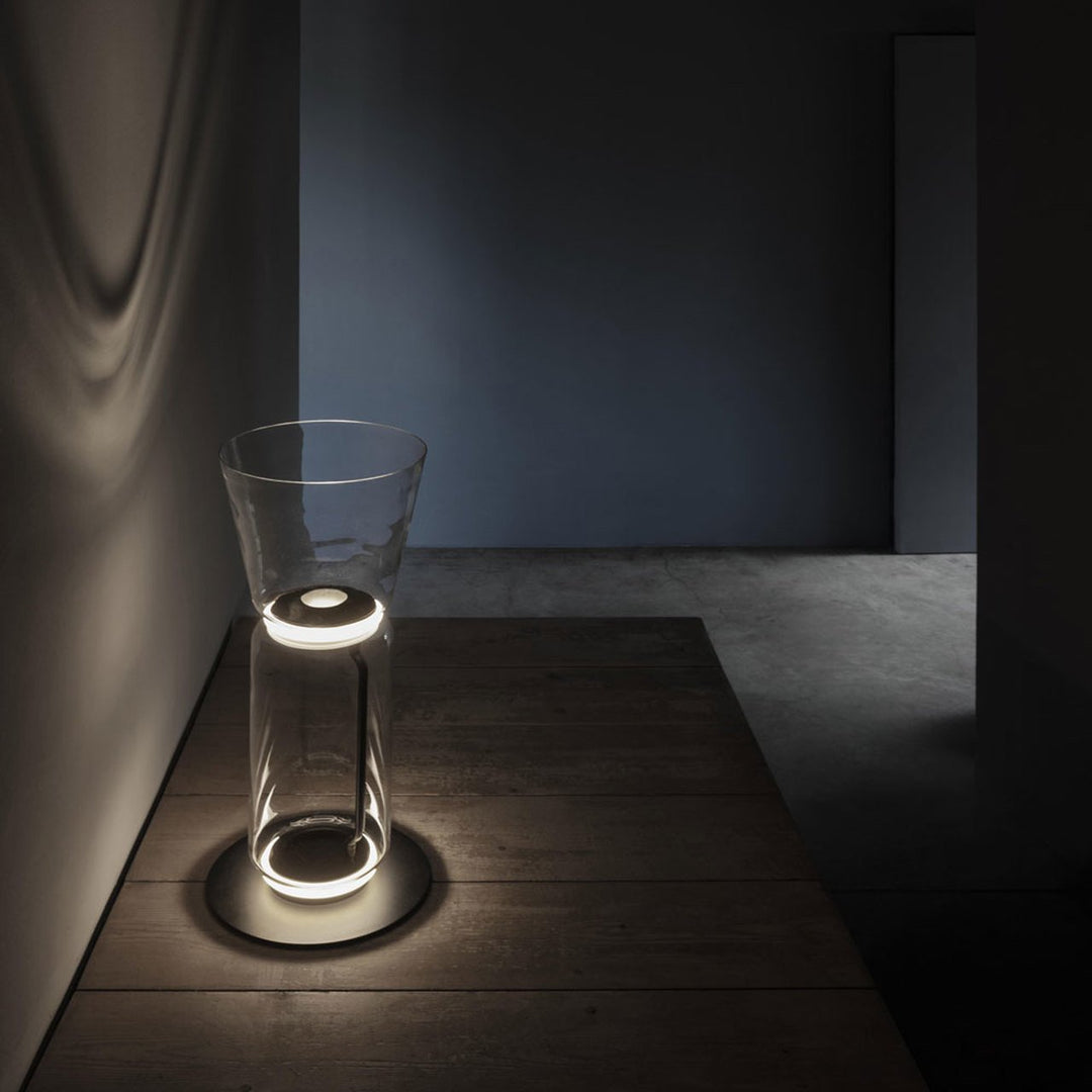 Teyylino Cylindrical Glass Floor Lamp