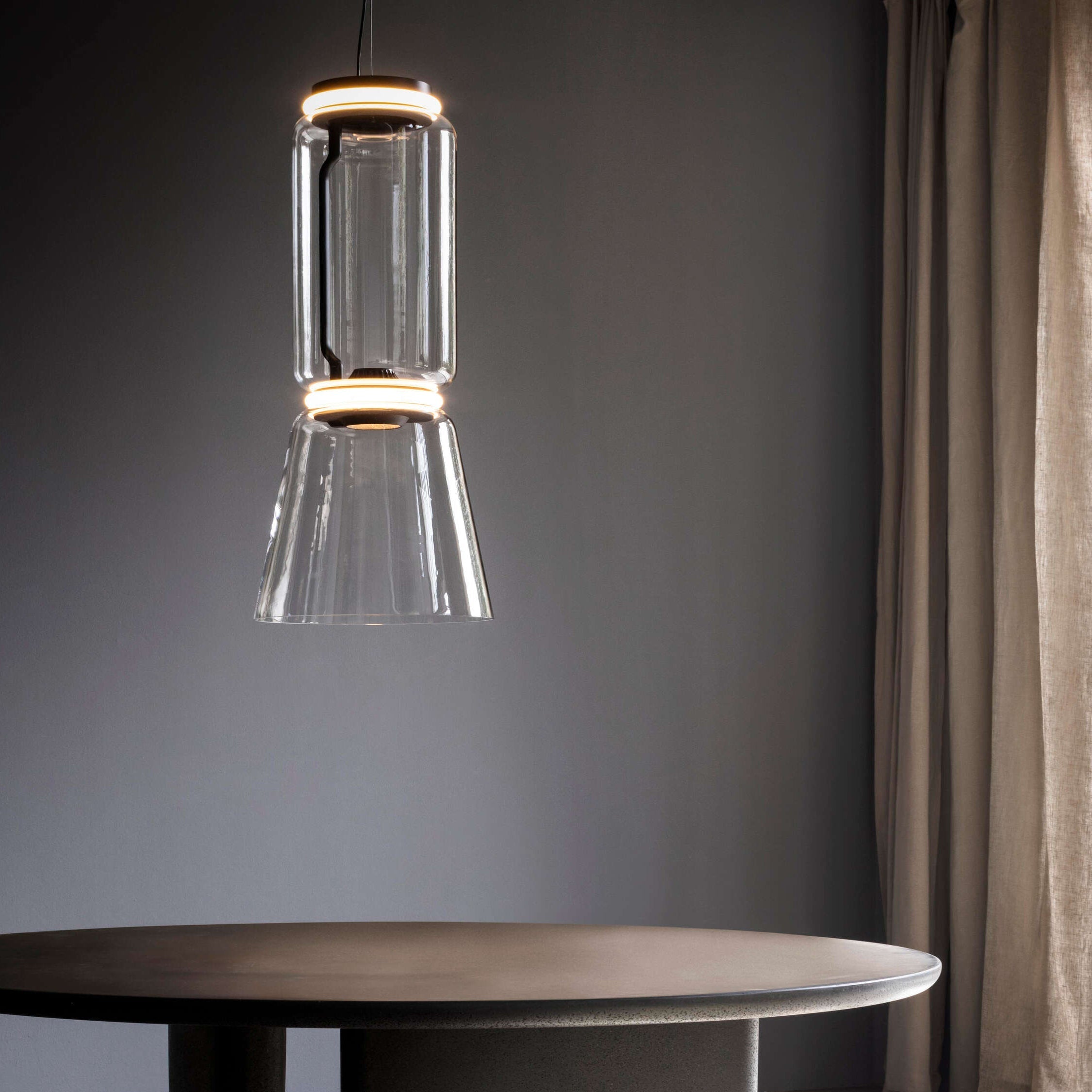 Teyylino Cylindrical Glass Pendant Light