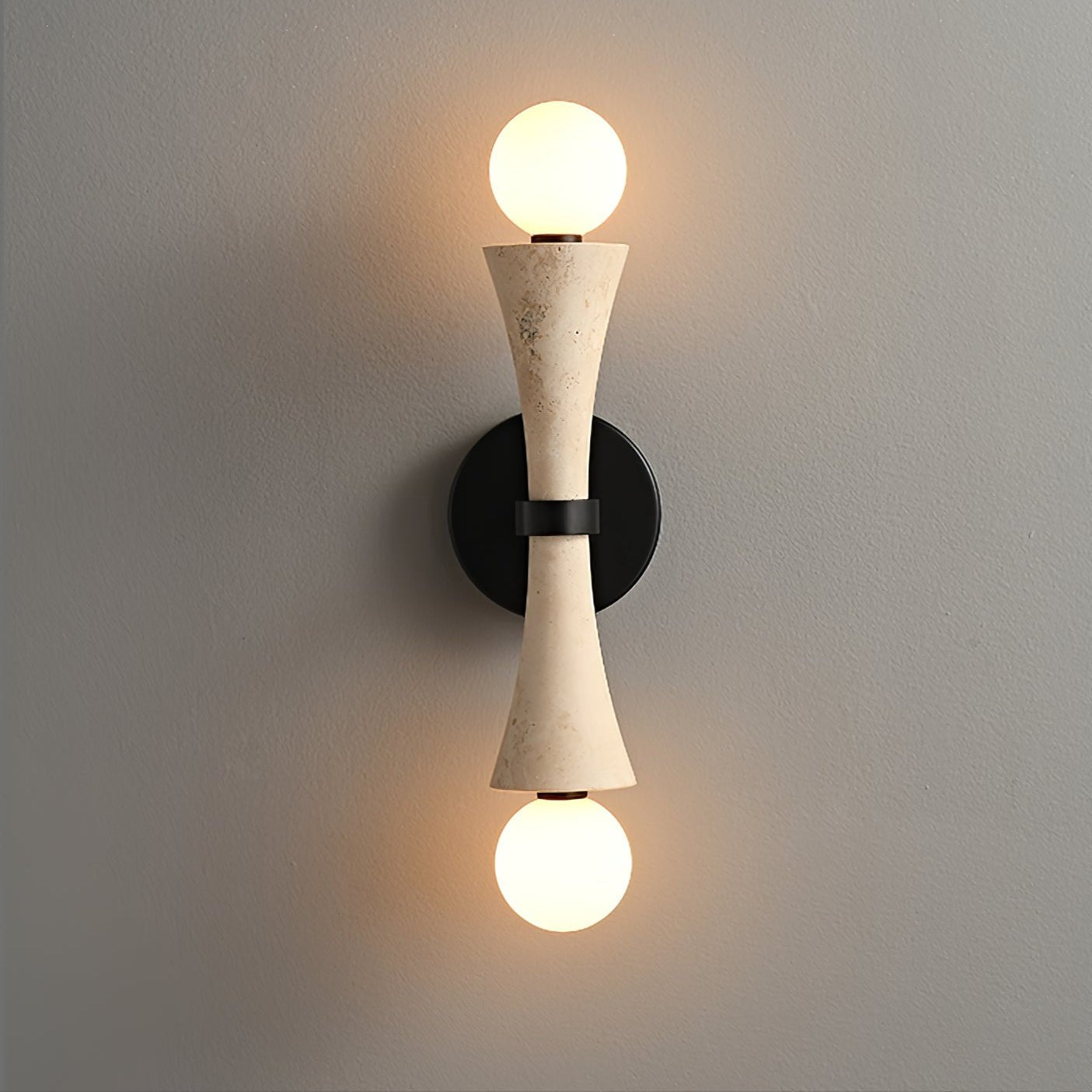 Obelize Duo Natural Stone Wall Light