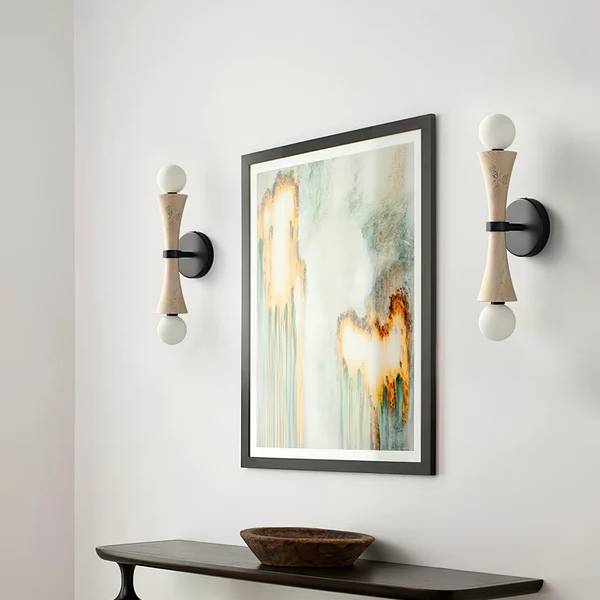 Obelize Duo Natural Stone Wall Light