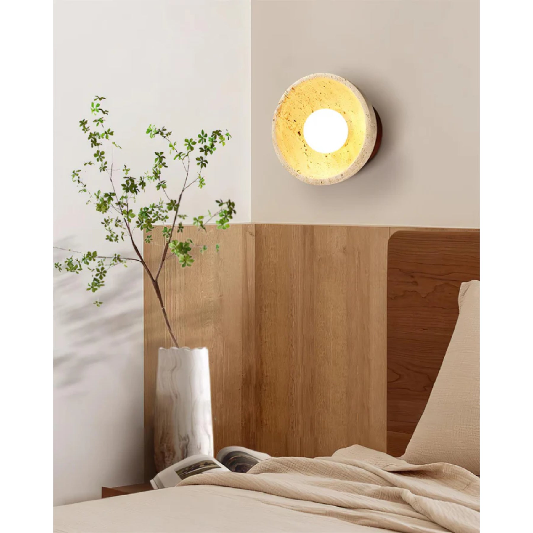 Trivona Travertine Wall Light