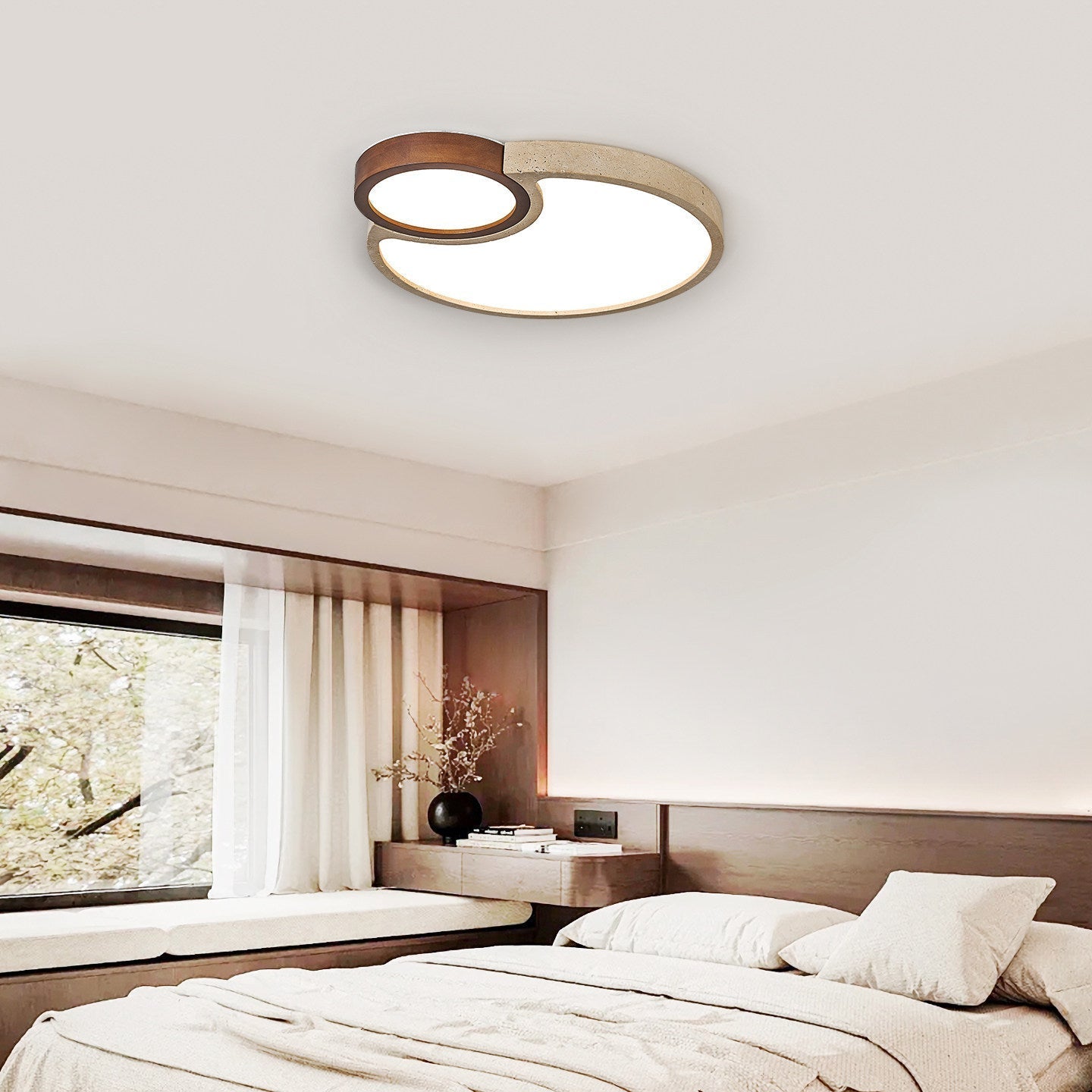 Torev Travertine Ceiling Light