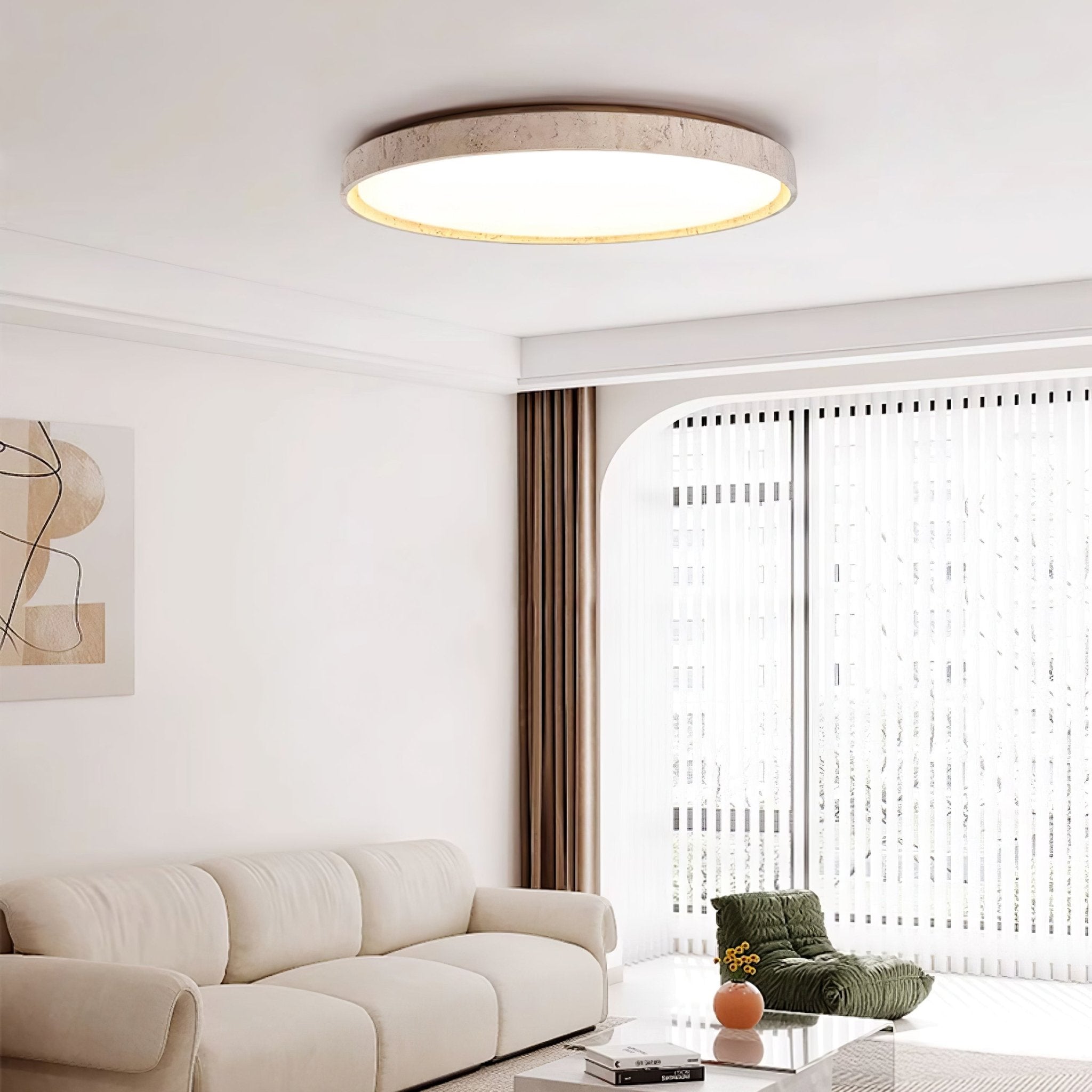 Goa Natural Stone Ceiling Light