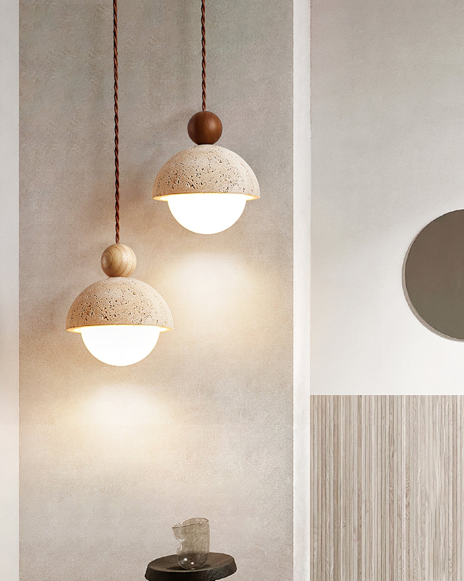 Nordale Travertine Pendant Light