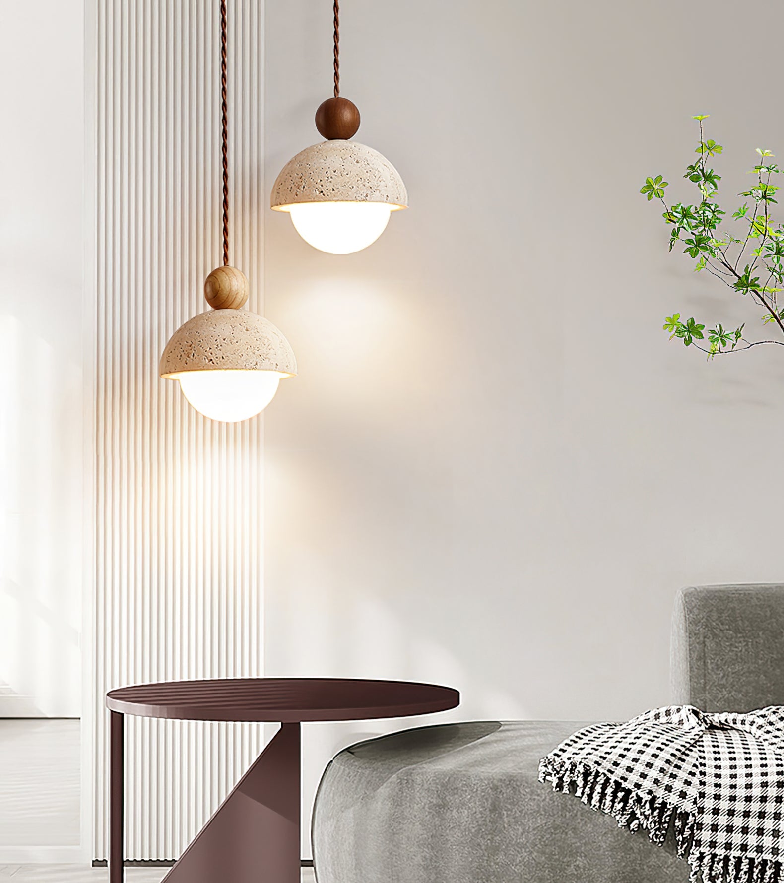 Nordale Travertine Pendant Light