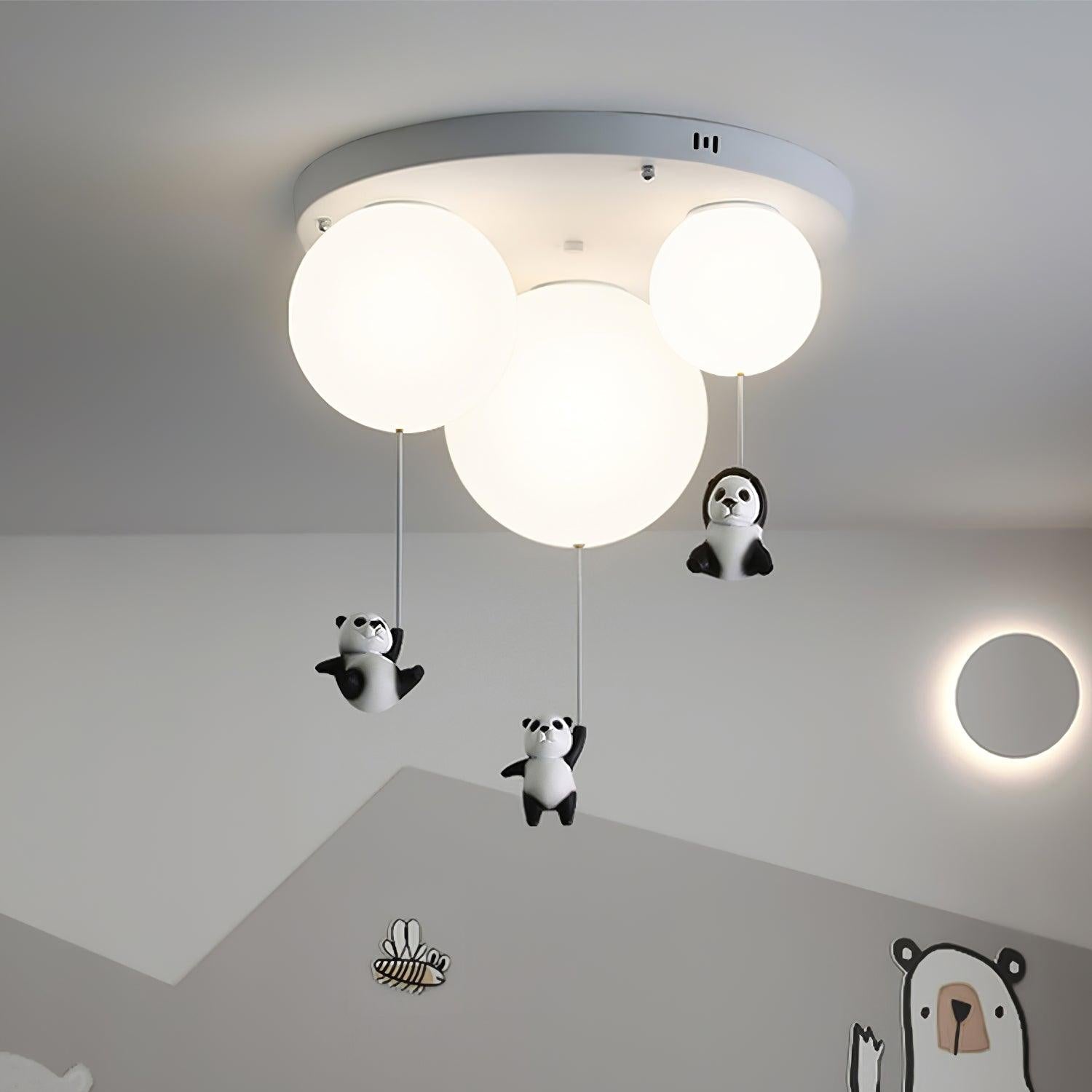 Hanging Panda Bear Ceiling Light
