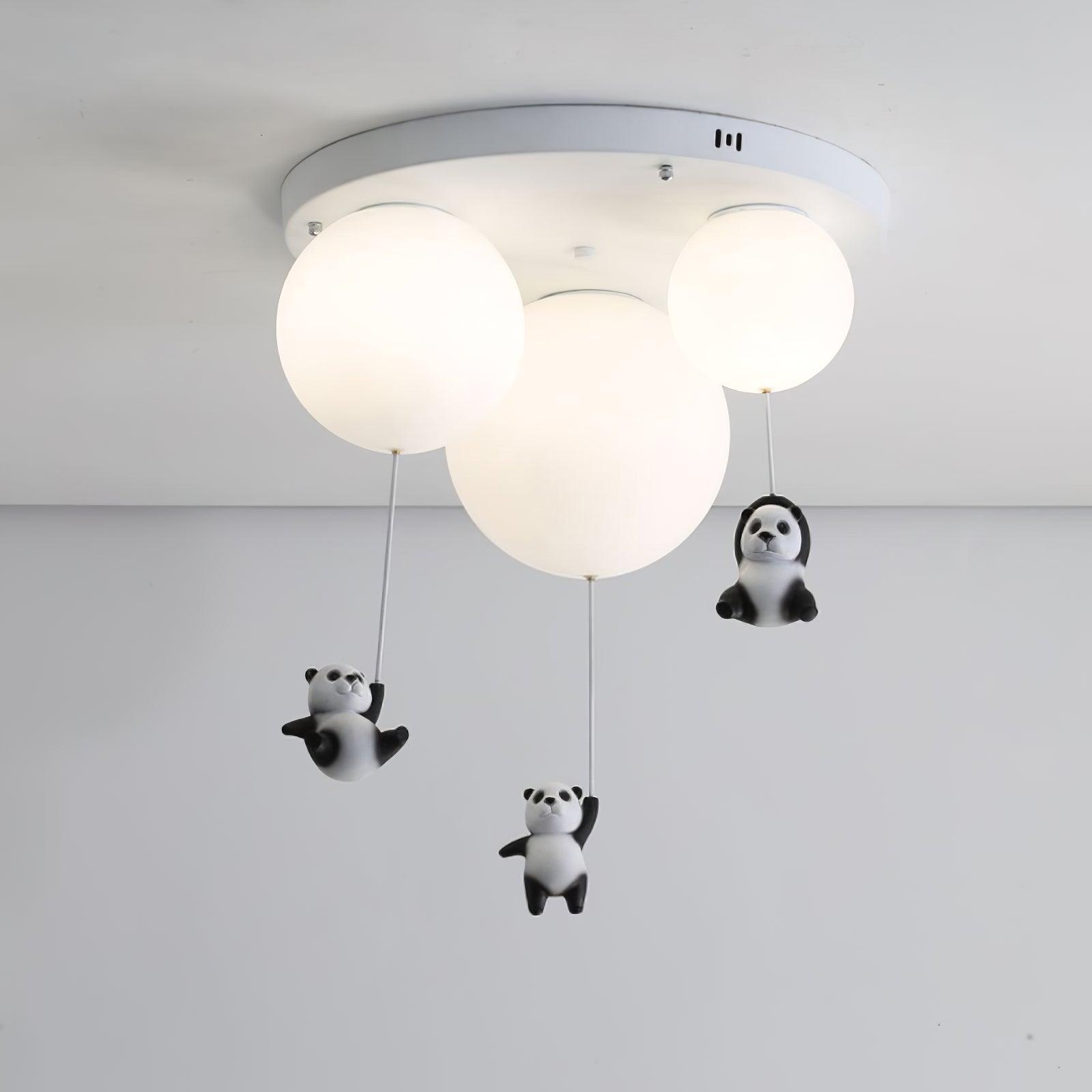 Hanging Panda Bear Ceiling Light