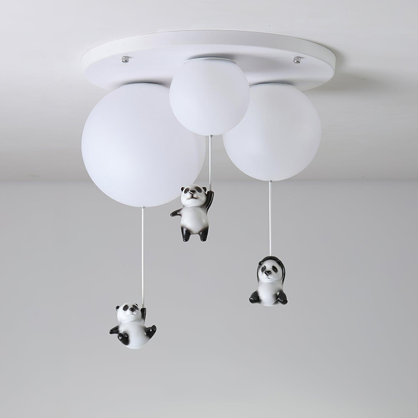Hanging Panda Bear Ceiling Light
