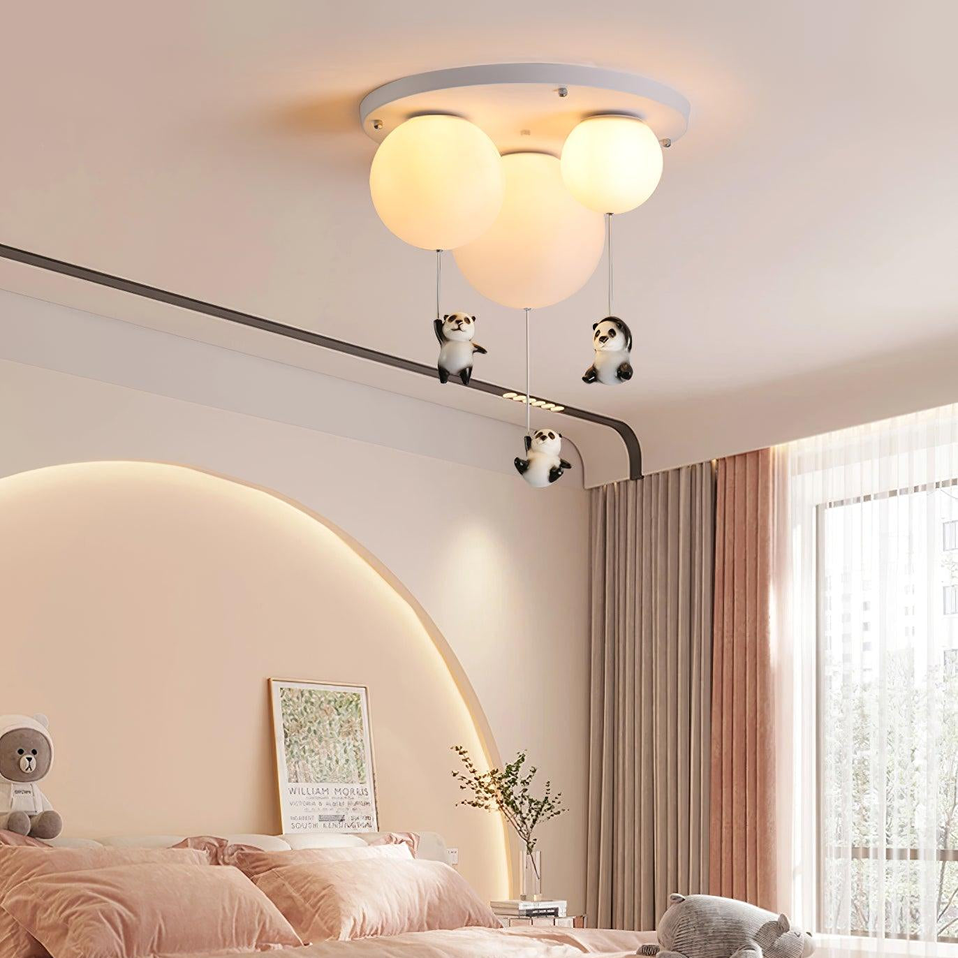 Hanging Panda Bear Ceiling Light