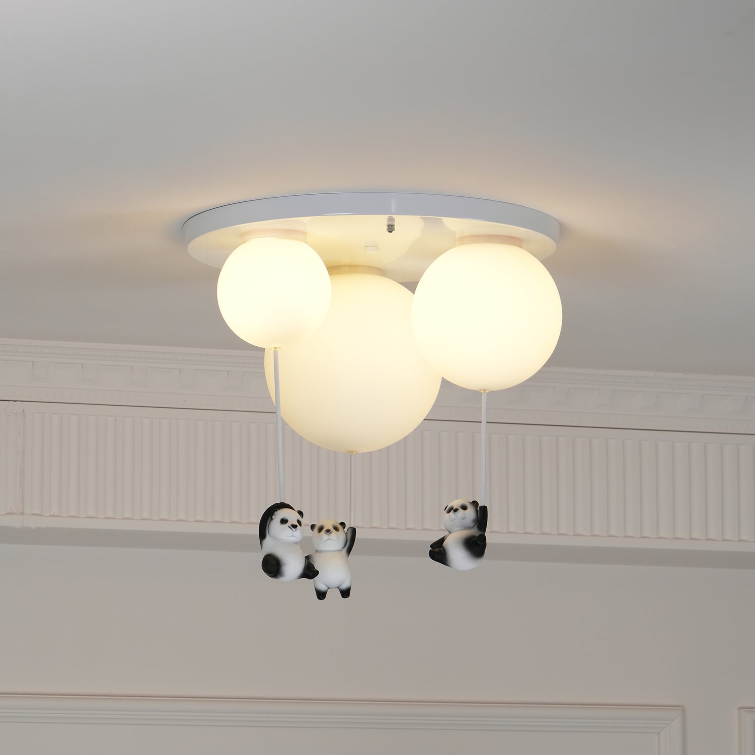 Hanging Panda Bear Ceiling Light