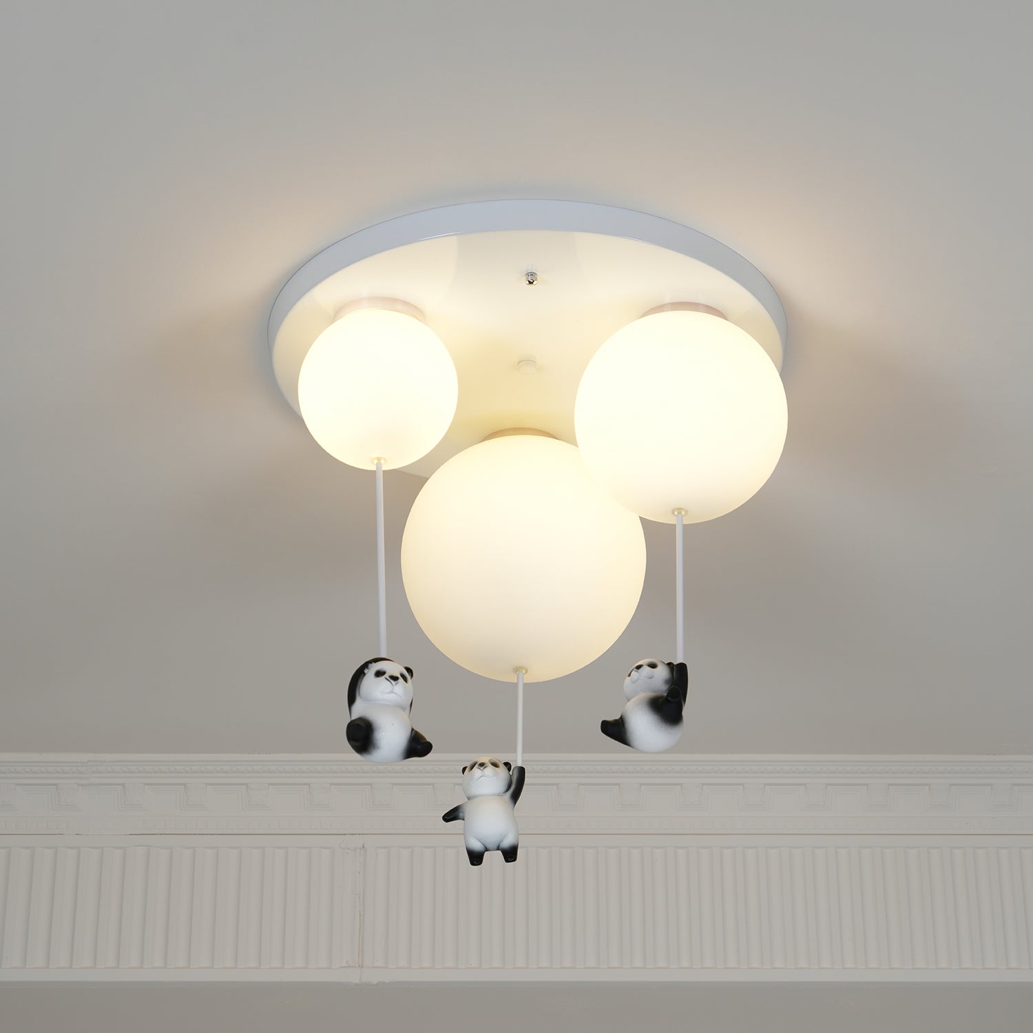 Hanging Panda Bear Ceiling Light