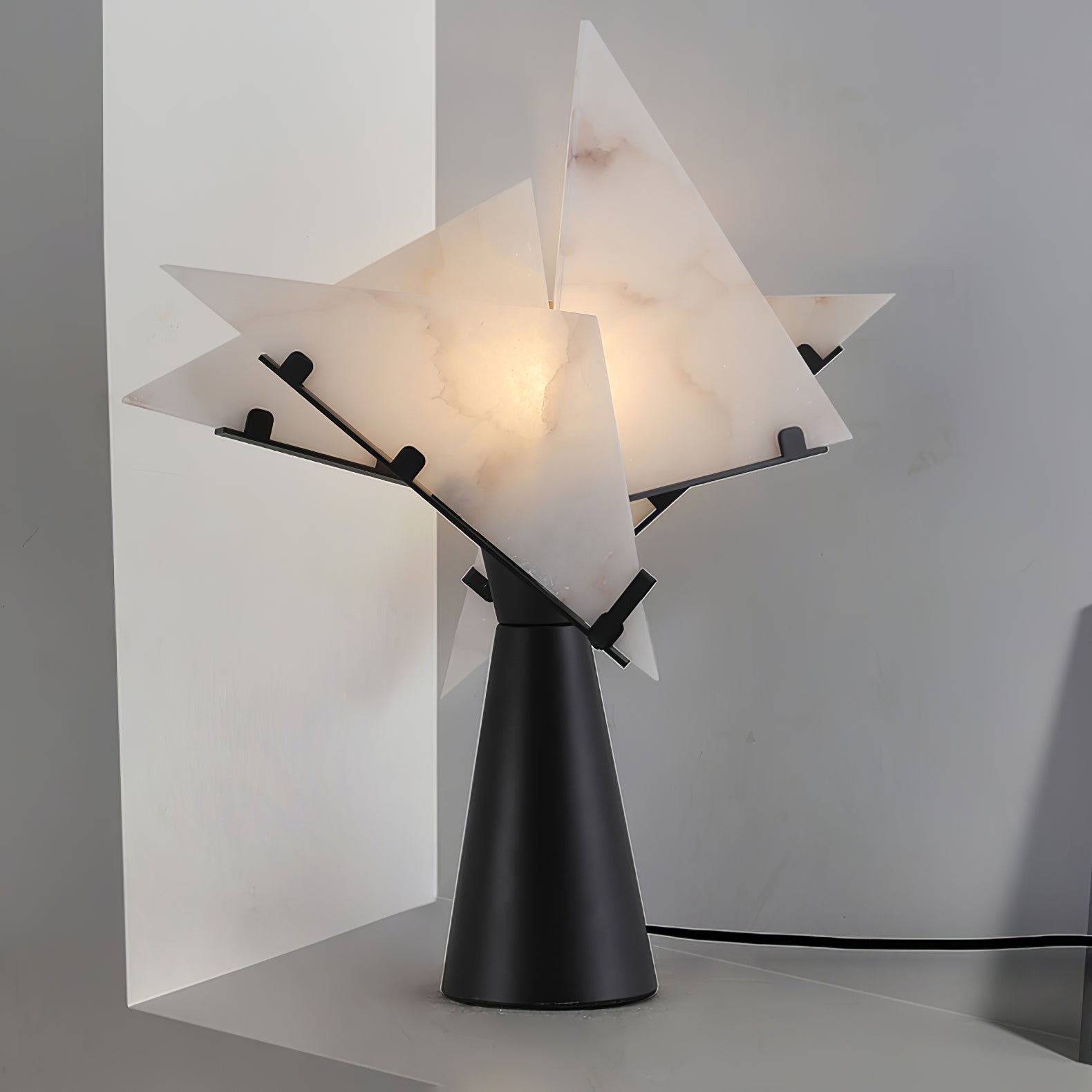 Seko Four Alabaster Blade Table Lamp