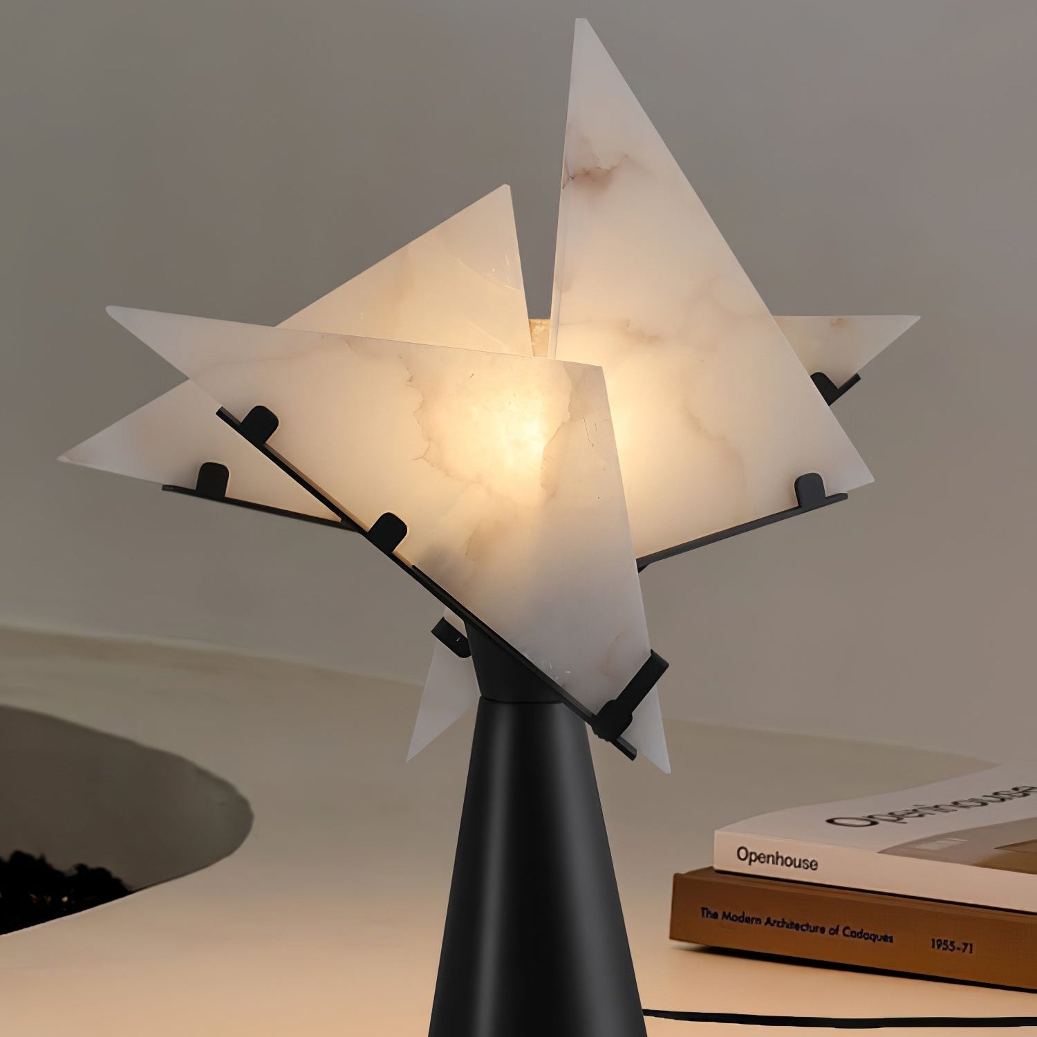 Seko Four Alabaster Blade Table Lamp