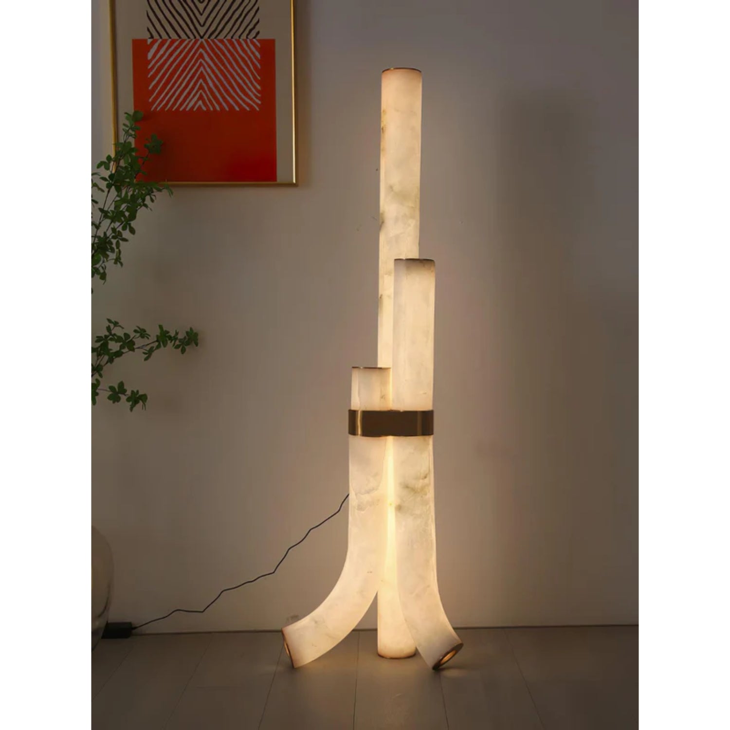 Pylese Triple Alabaster Floor Lamp