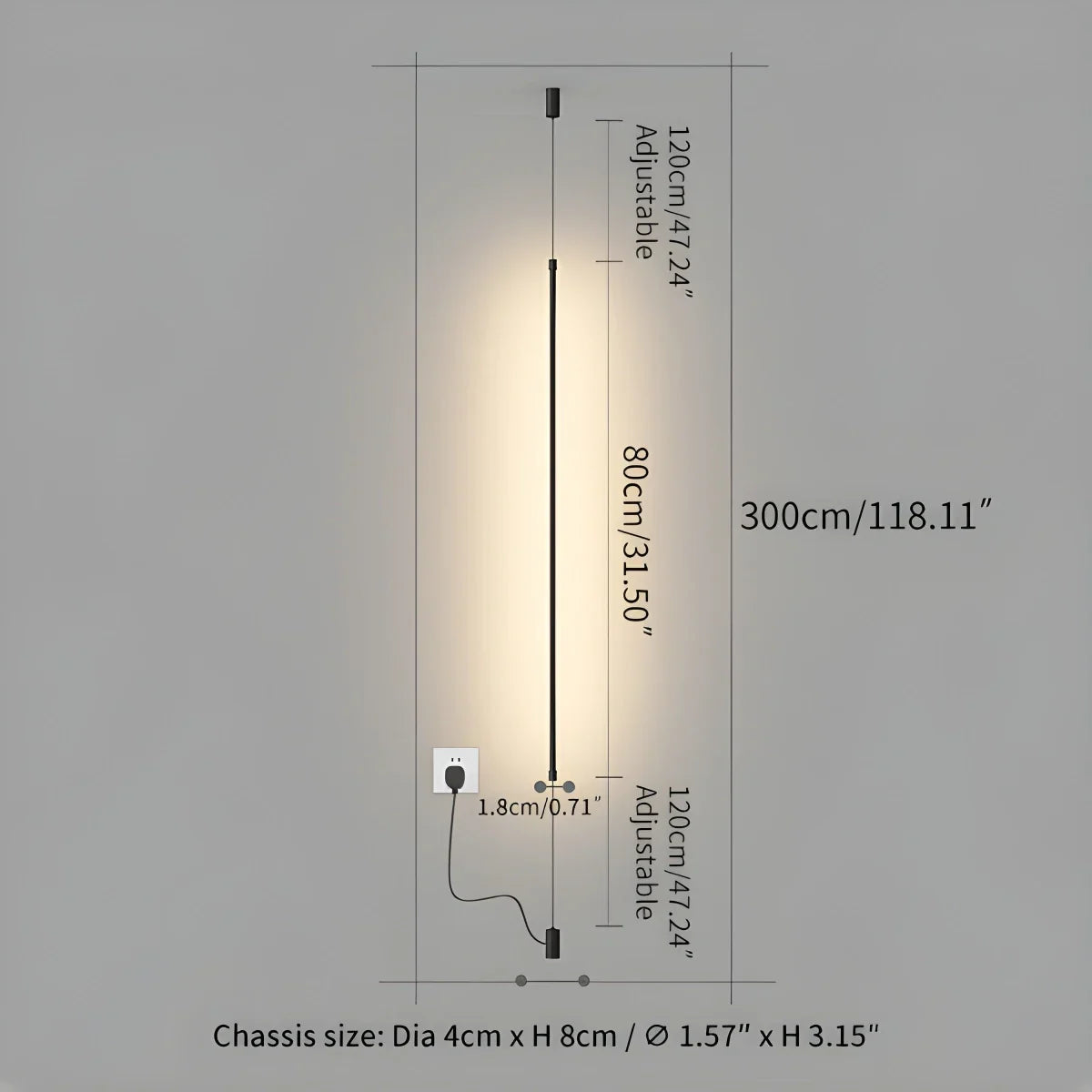 Belzon Floor to Ceiling Light