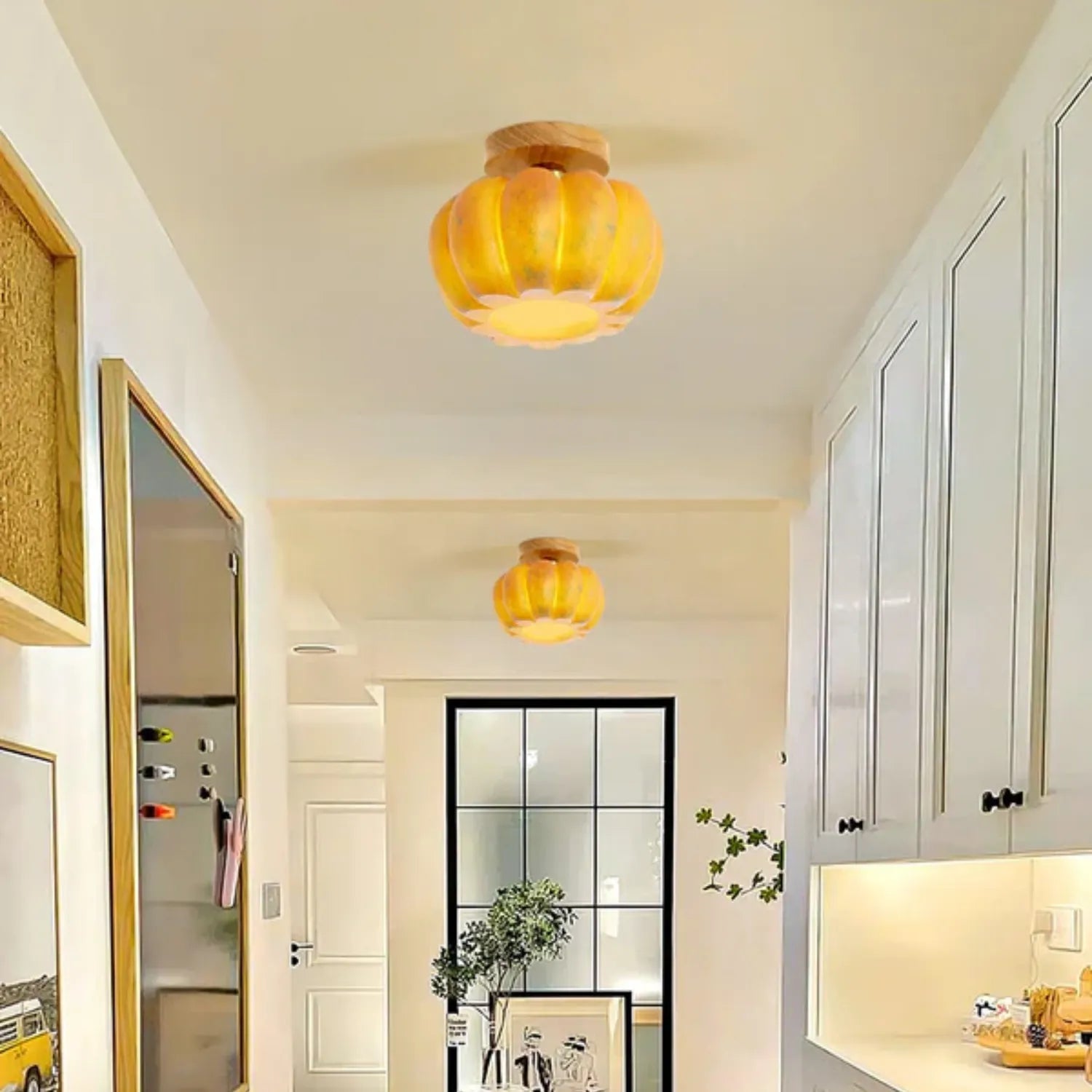 Pompus Pumpkin Ceiling Light
