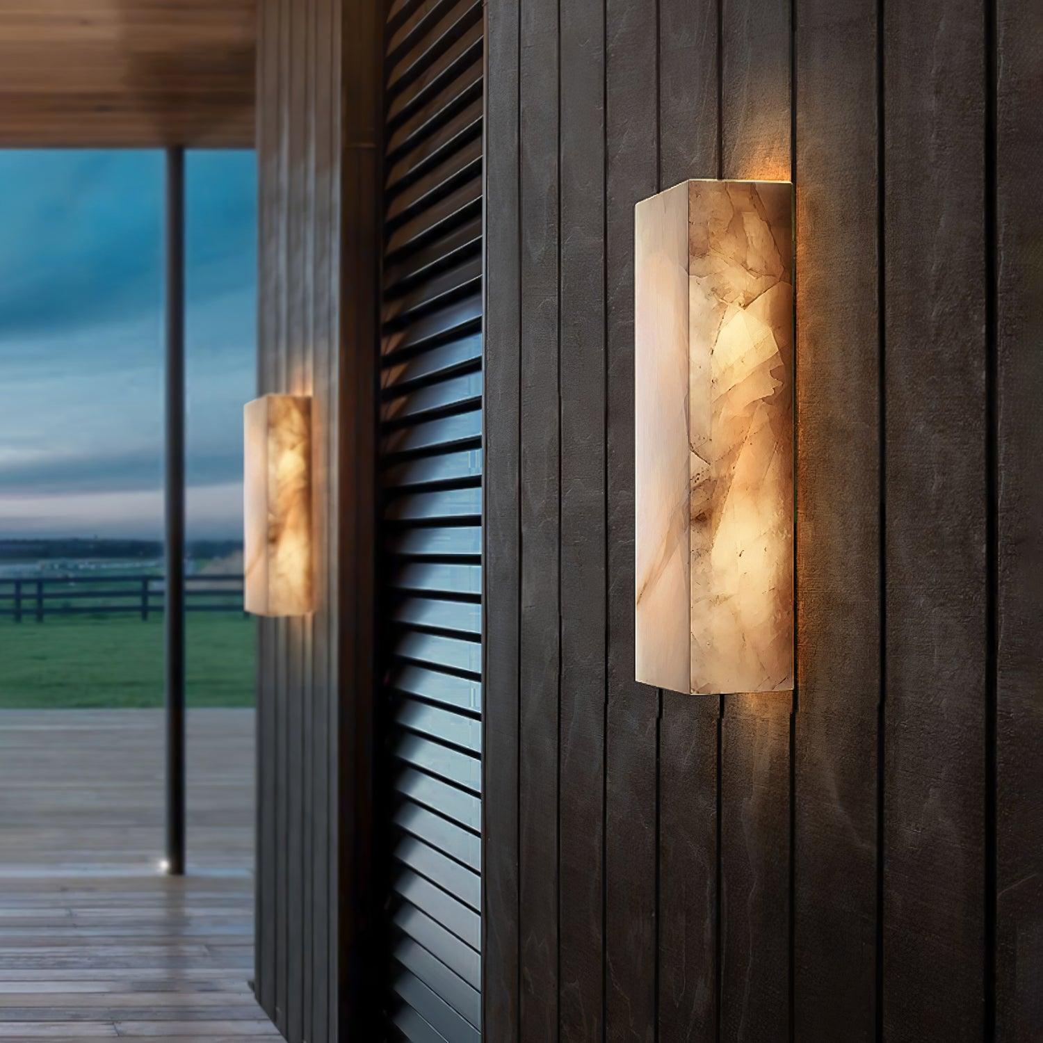 Rectangular Alabaster Wall Light
