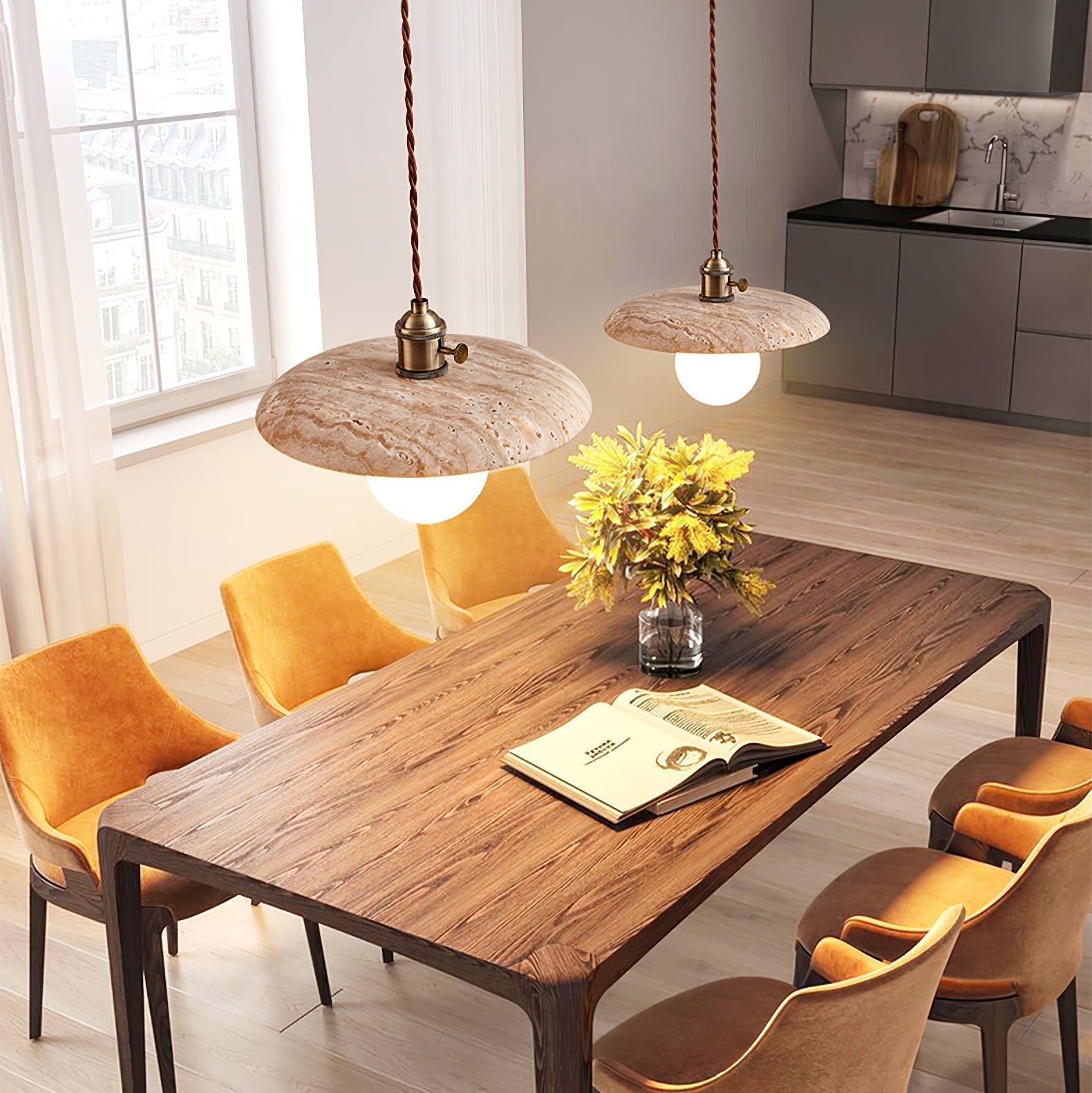 Ralimzo Natural Stone Pendant Light