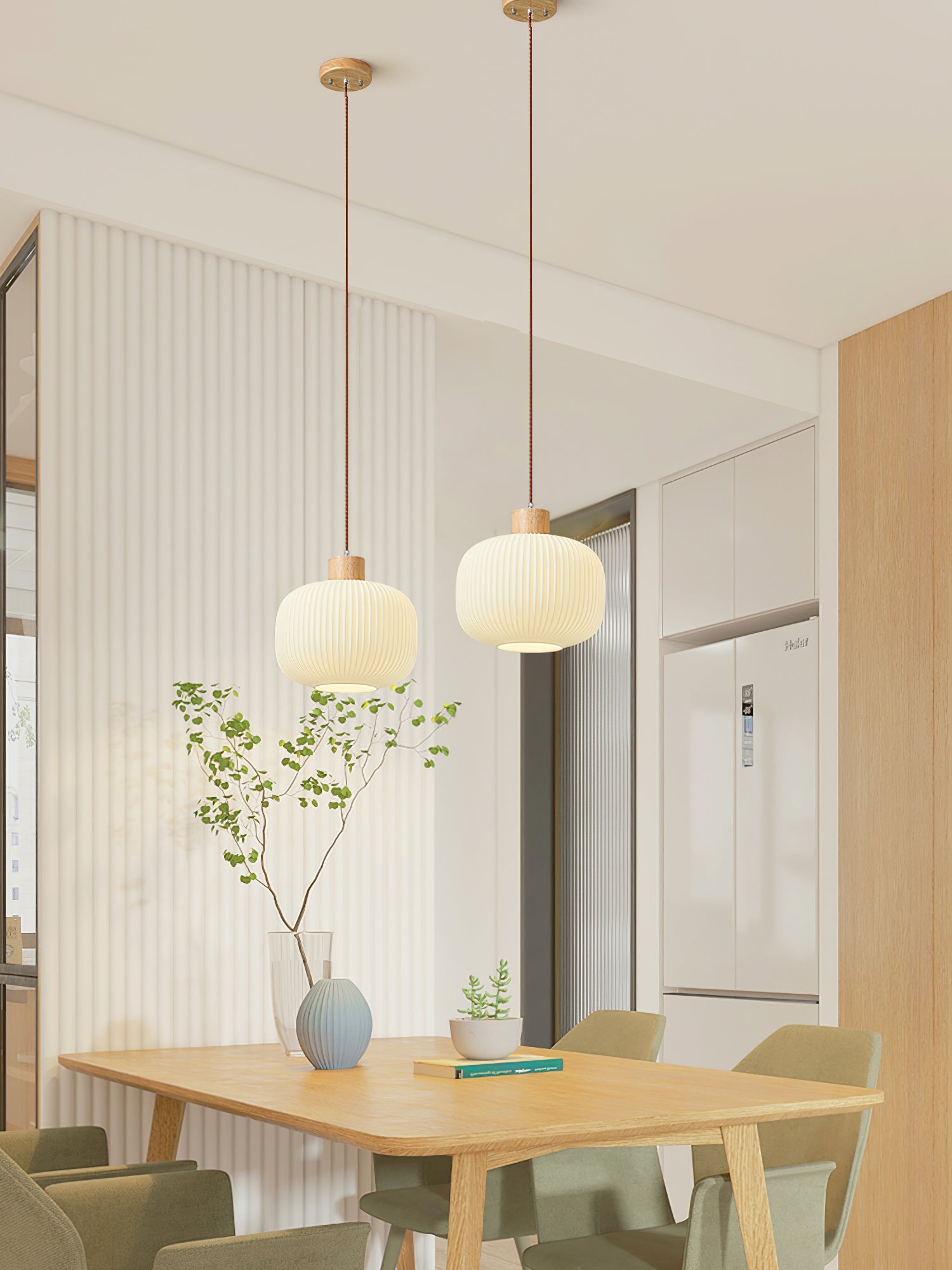 Jorfordel Ribbed Pendant Light