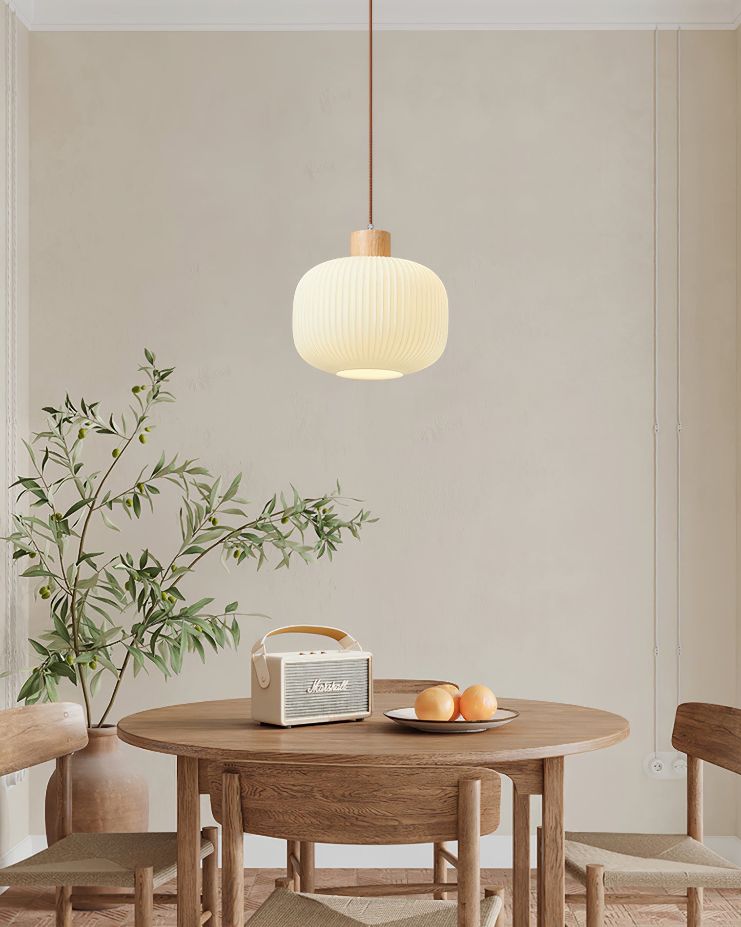 Jorfordel Ribbed Pendant Light