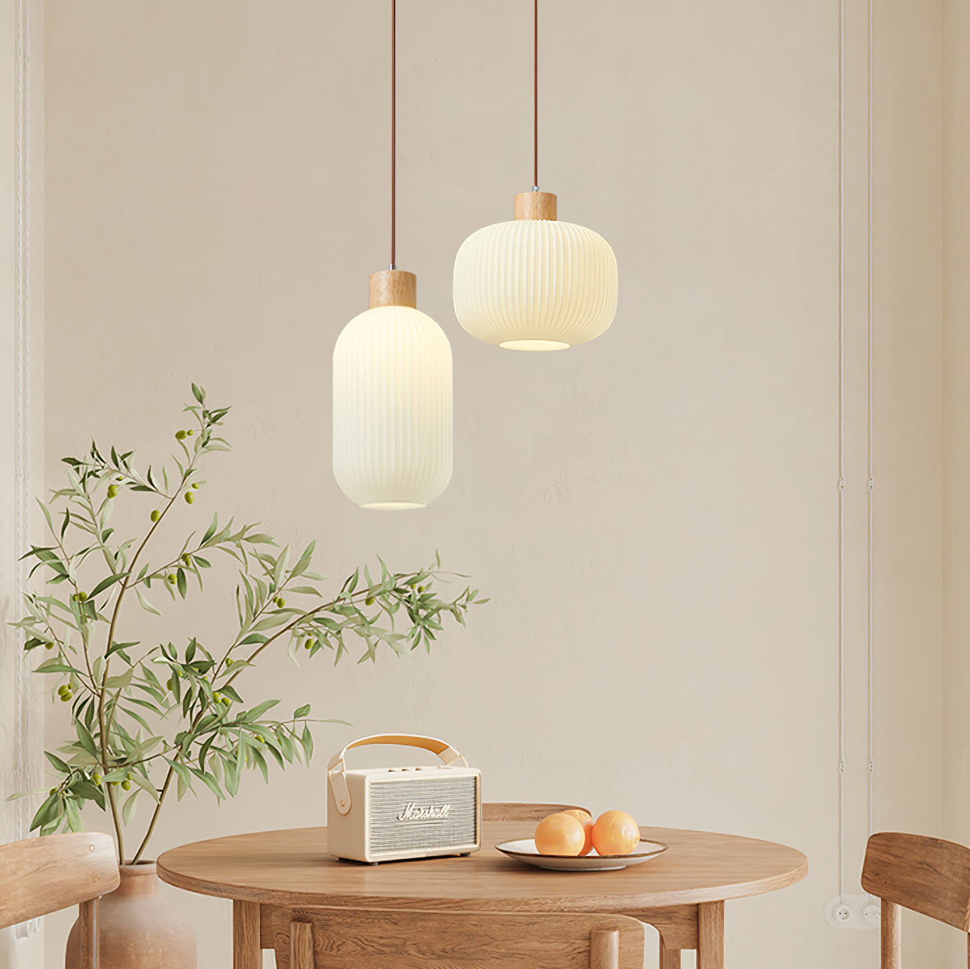 Jorfordel Ribbed Pendant Light