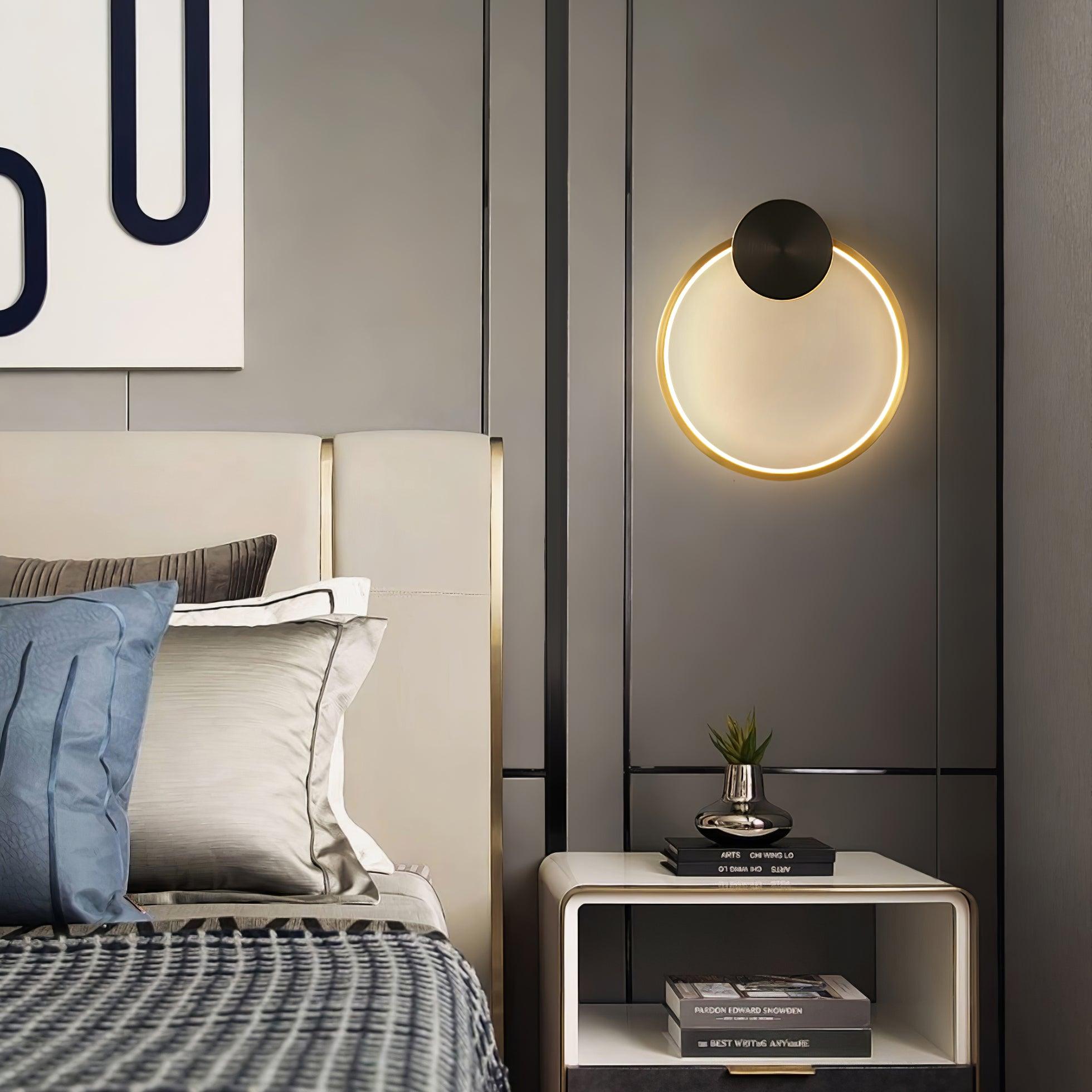 Ringled Arc Wall Light
